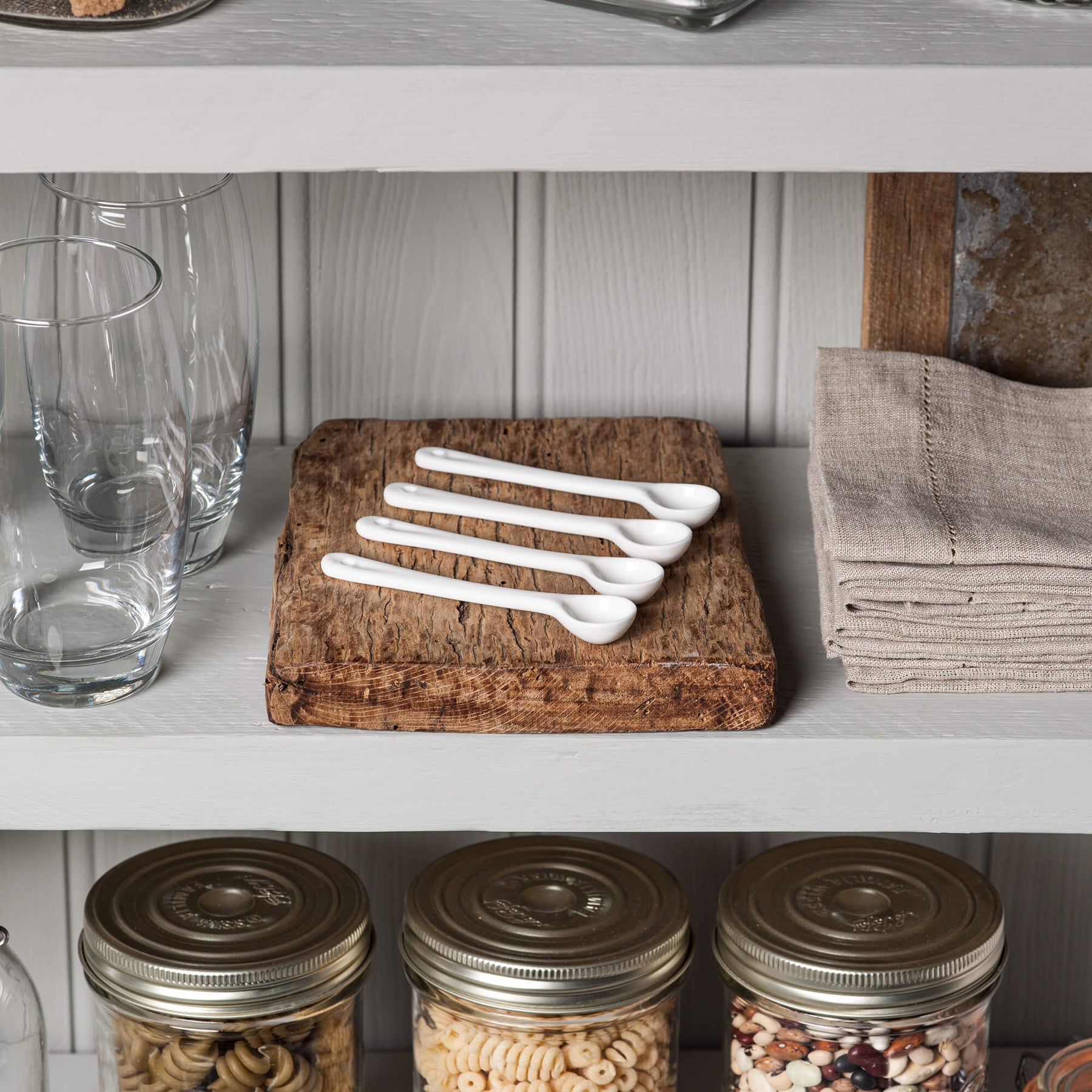 Porcelain Mustard/Salt Spoon (11cm), Set of 4