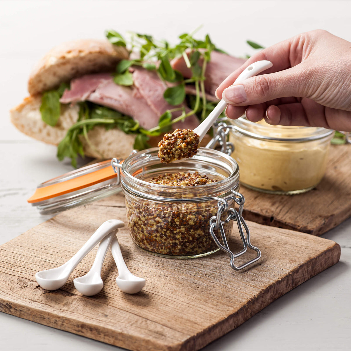 Porcelain Salt Spoon (10cm), Set of 4