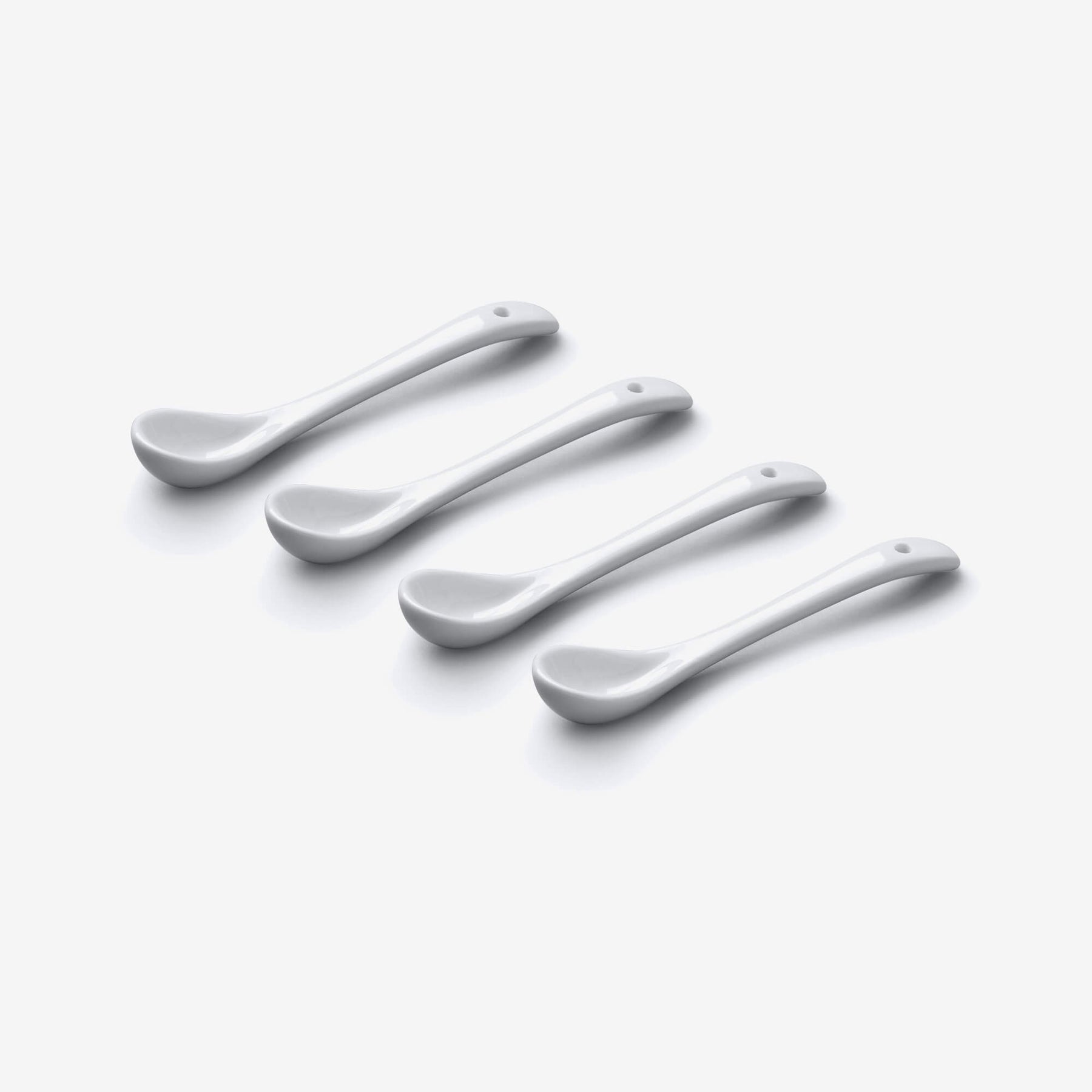 Porcelain Salt Spoon (10cm), Set of 4