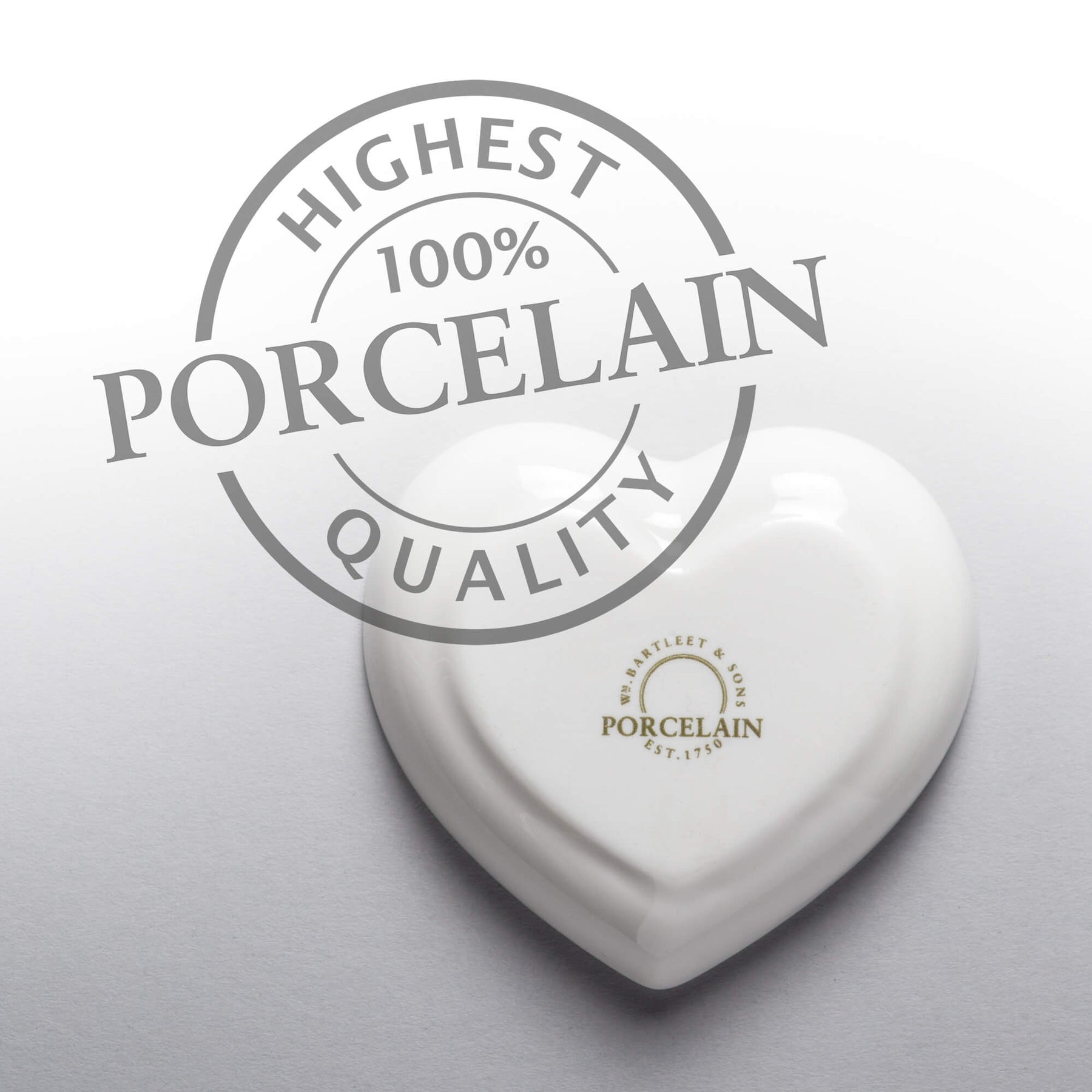 Porcelain Mini Heart Shaped Dish, Set of 4