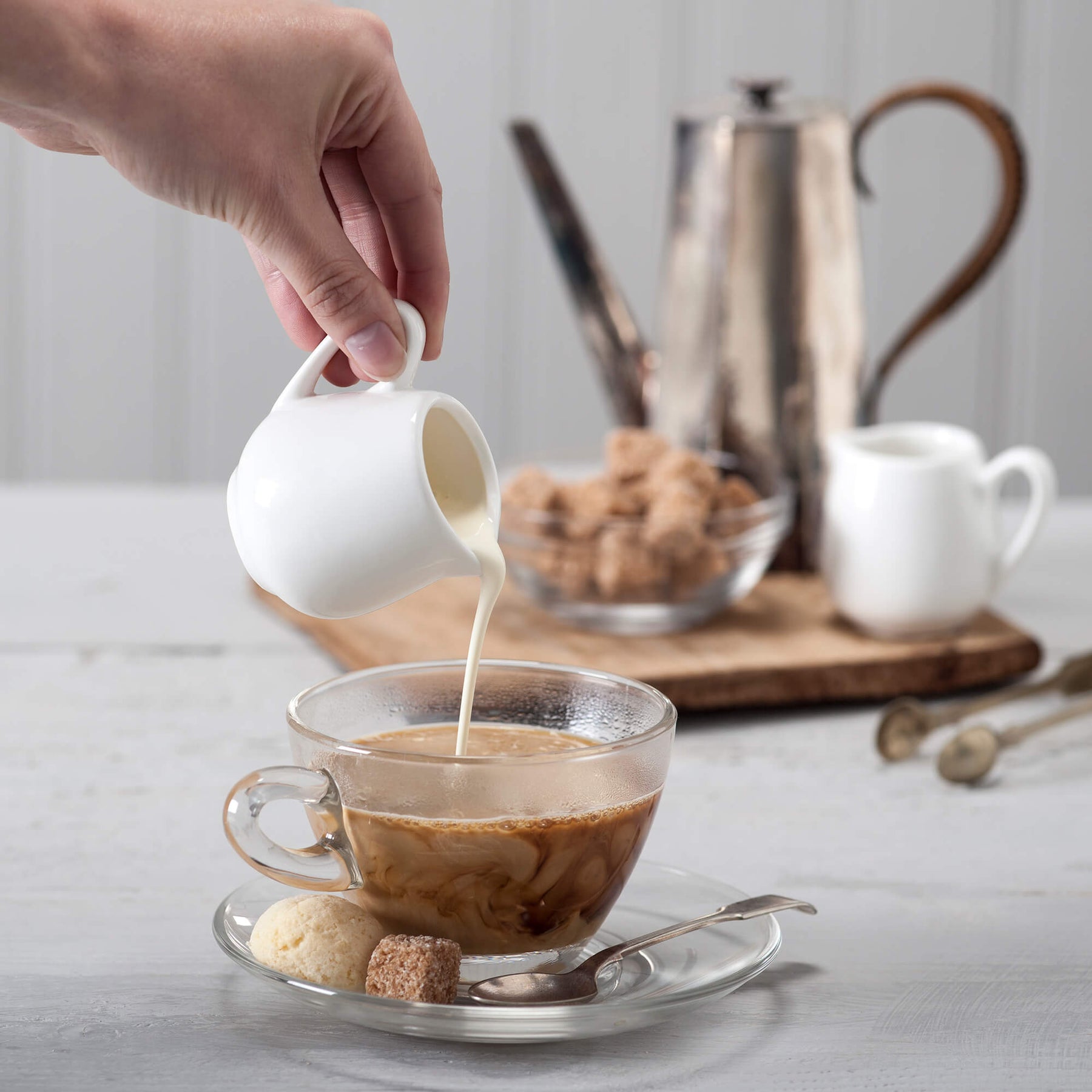 Porcelain Bellied Creamer Jug (80ml), Set of 2