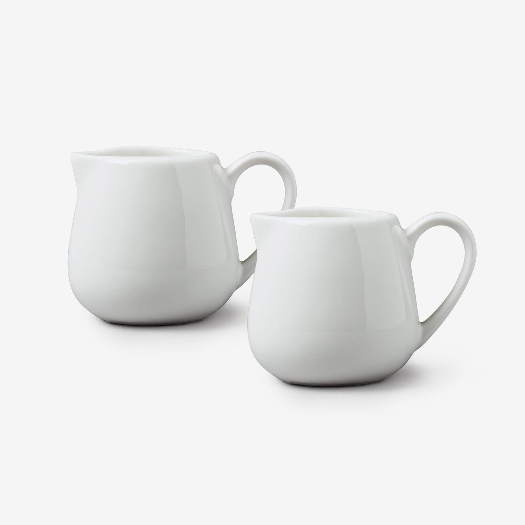 Porcelain Bellied Creamer Jug (80ml), Set of 2