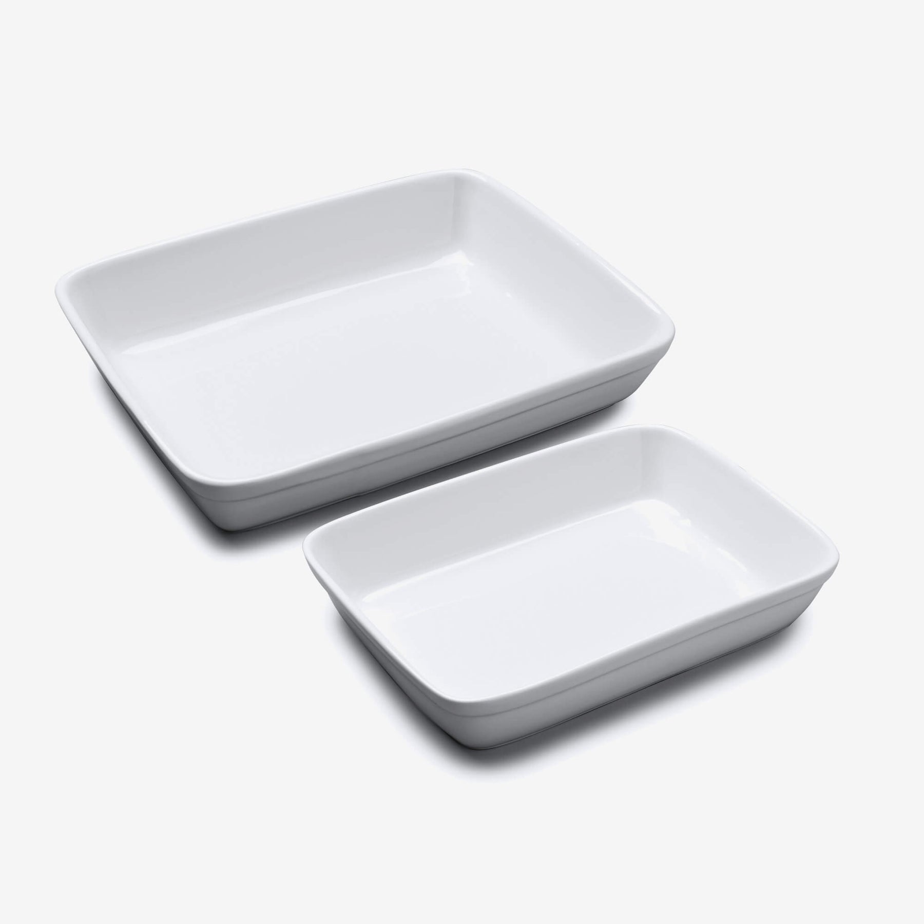 Porcelain Traditional Lasagne Dishes, Set of 2