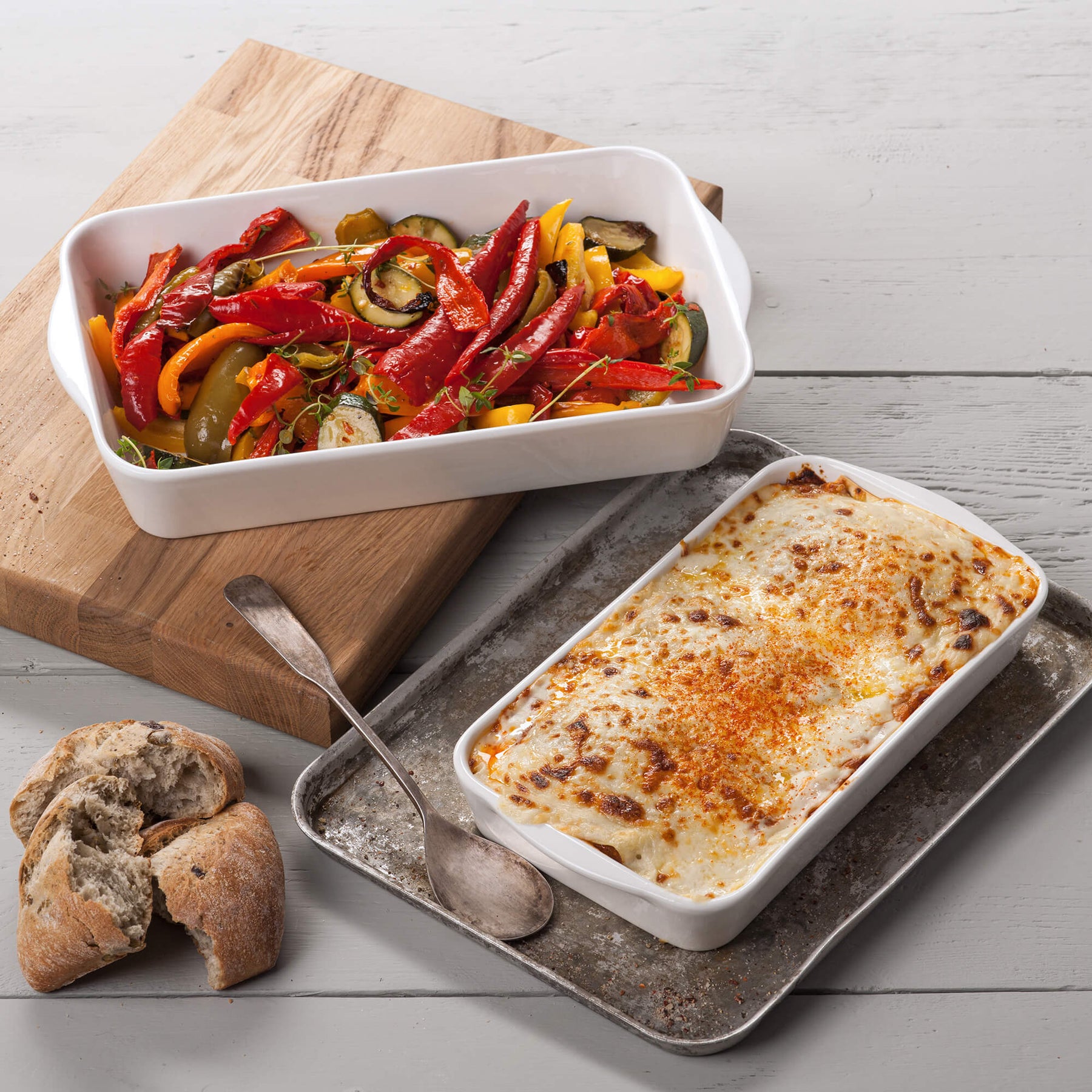 Porcelain Rectangular Baker, Set of 2