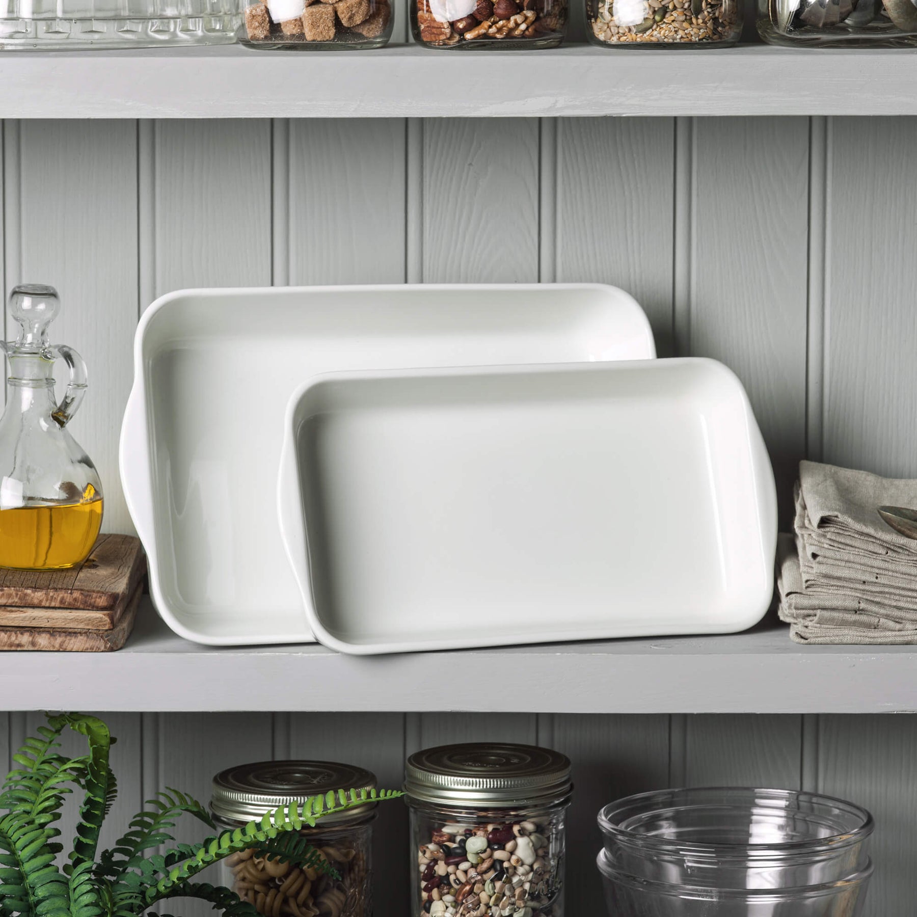 Porcelain Rectangular Baker, Set of 2