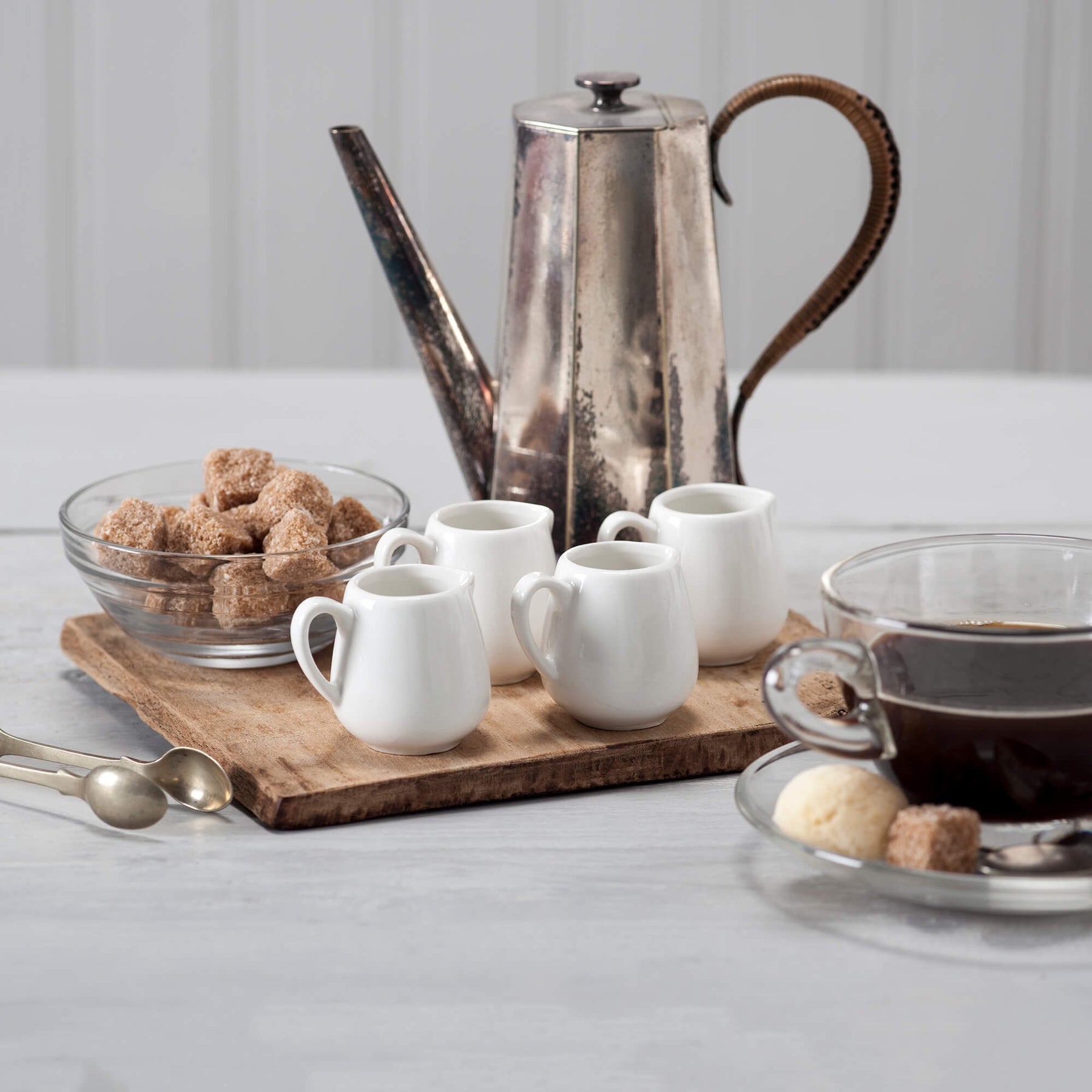 Porcelain Bellied Creamer Jug (30ml), Set of 4