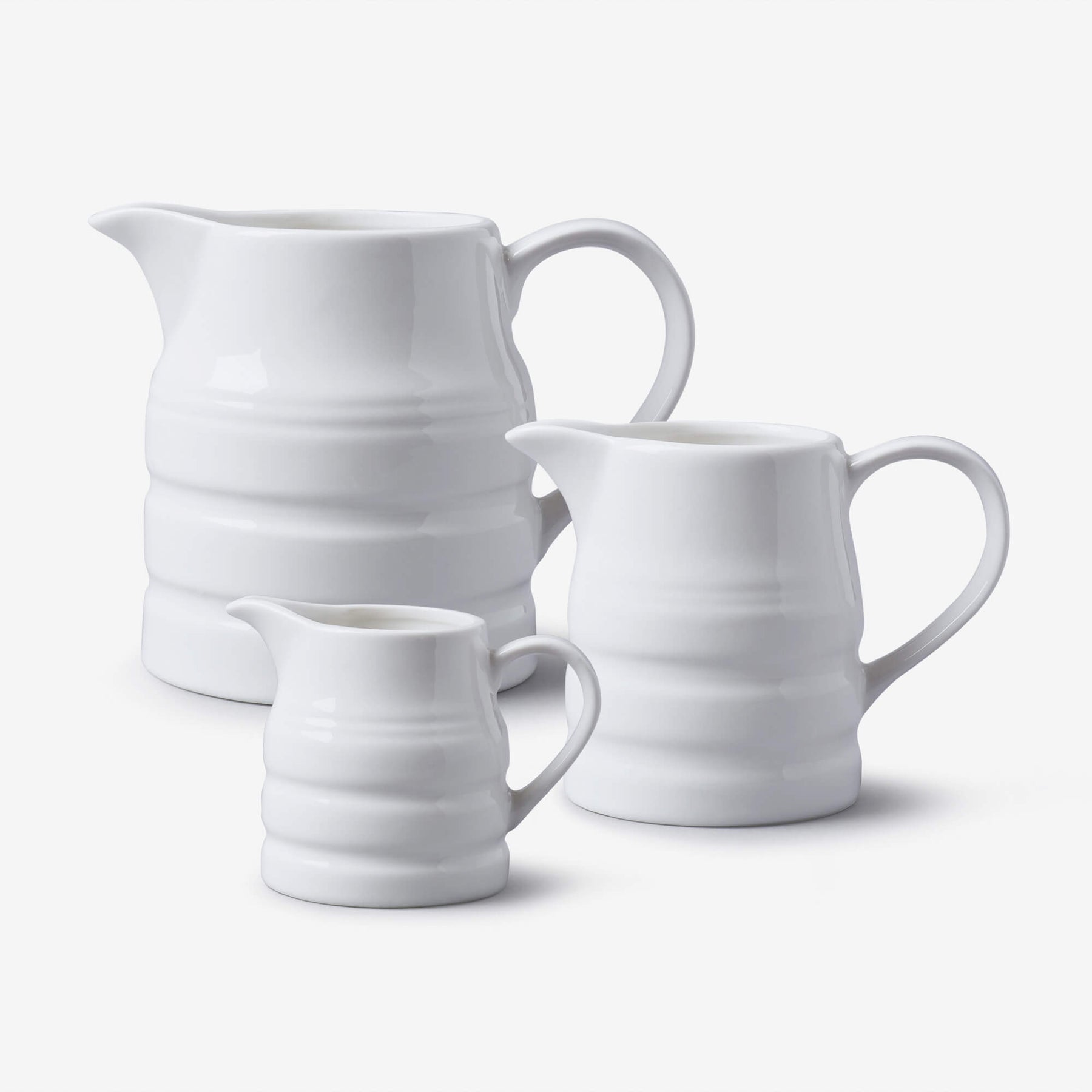Porcelain Traditional Churn Jug, Set of 3