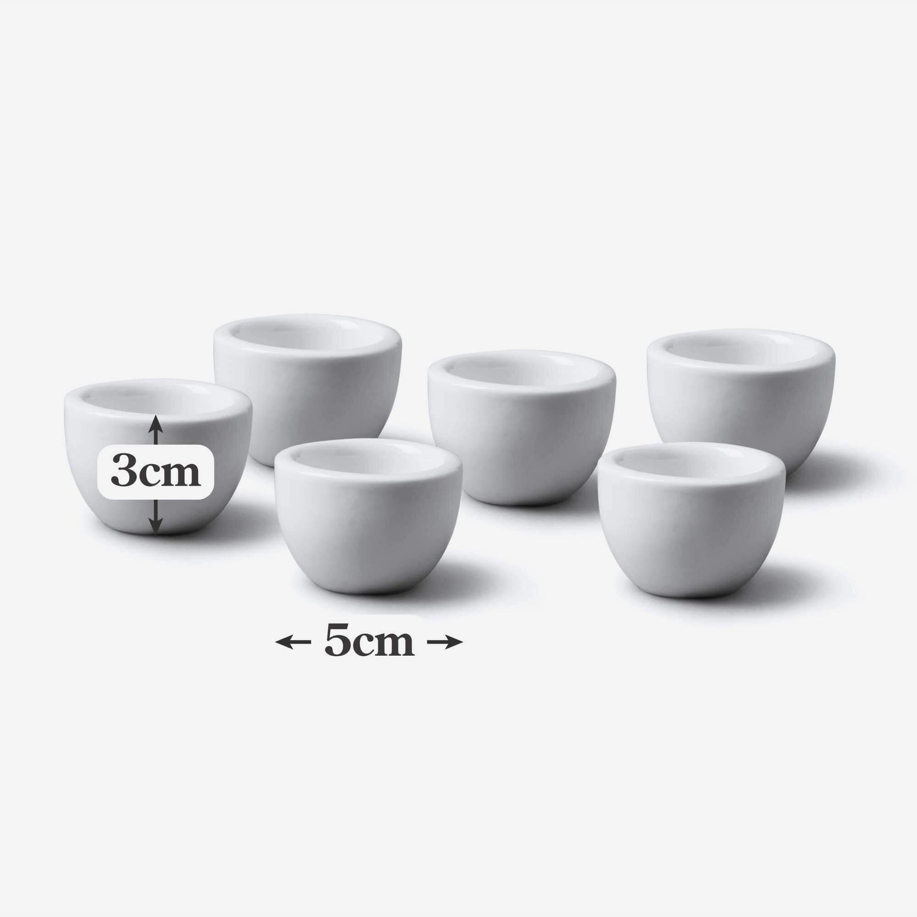 Porcelain Mini Butter Pat/Pinch Bowl, Set of 6