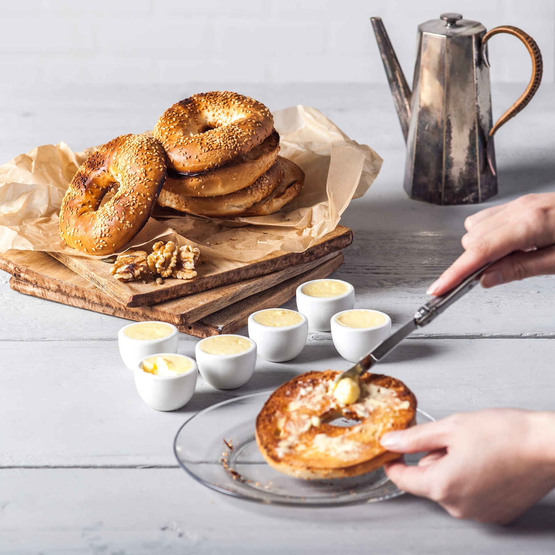 Porcelain Mini Butter Pat/Pinch Bowl, Set of 6