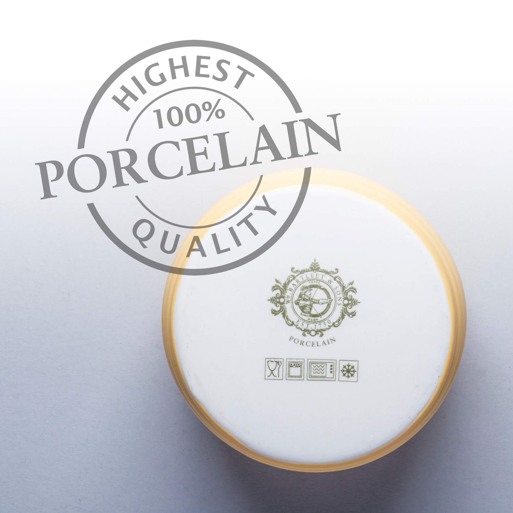 Porcelain Honey Pot with Wooden Dipper
