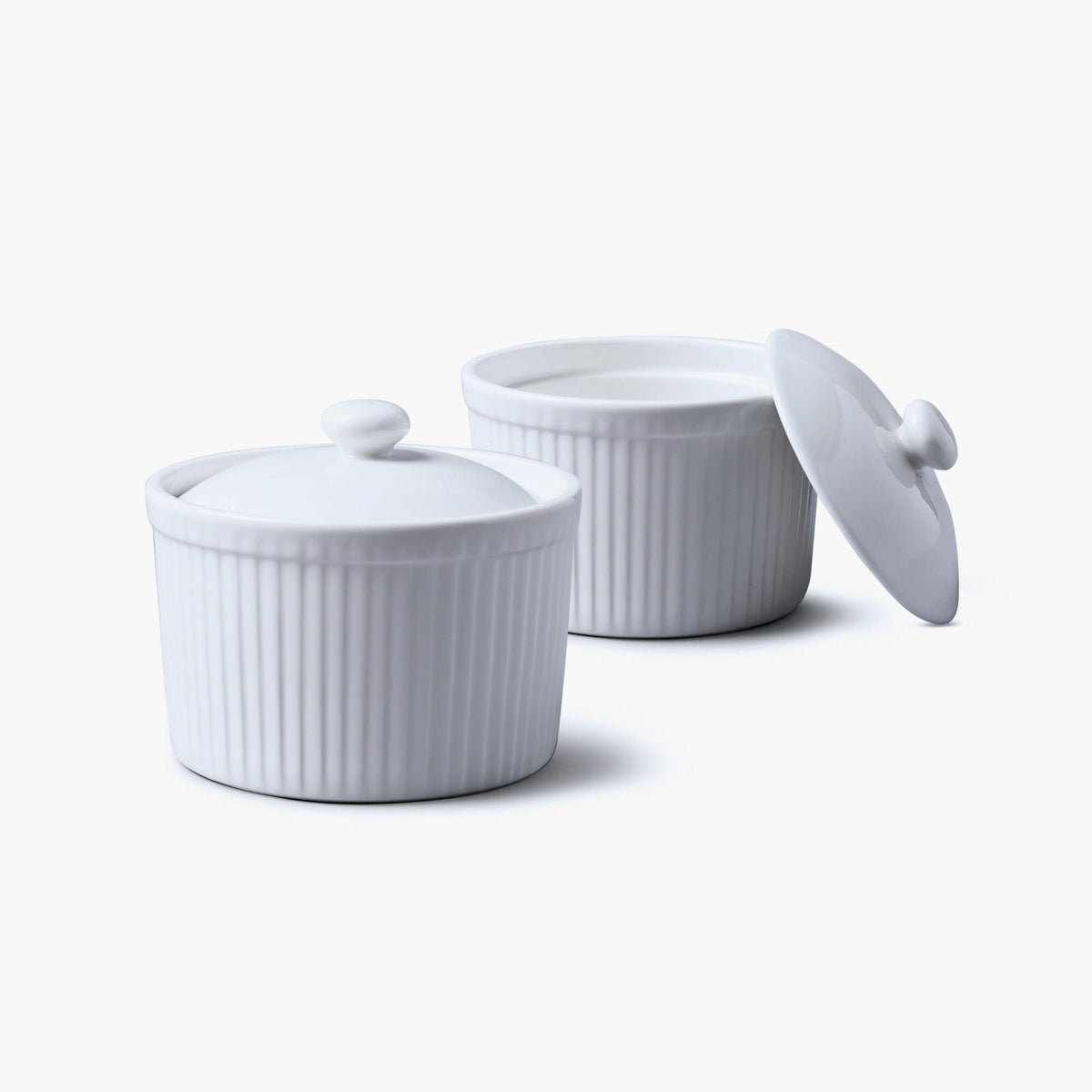 Porcelain Ramekin with Lid (9cm), Set of 2