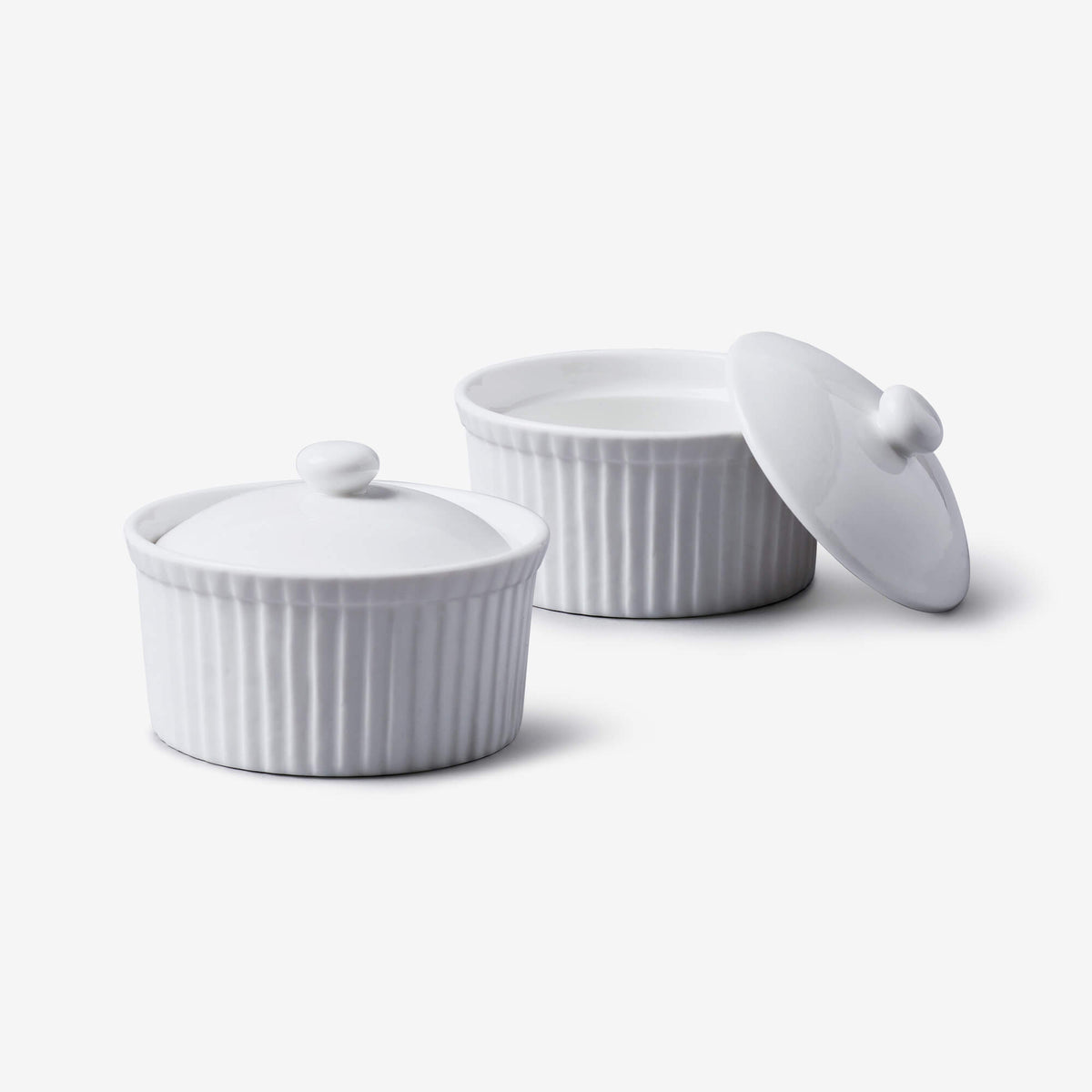 Porcelain Porcelain Ramekin with Lid (7.5cm), Set of 2