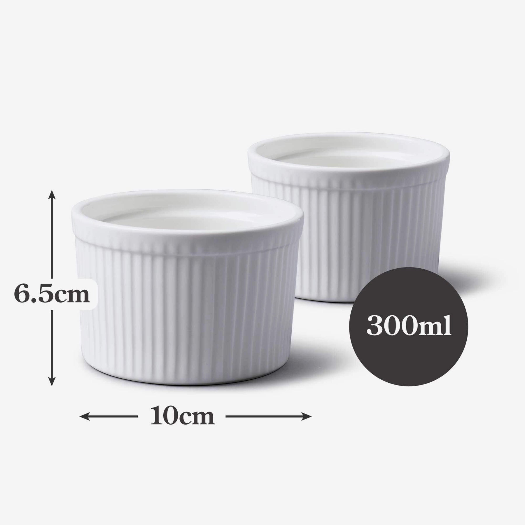 Porcelain Deep Ramekin (10cm), Set of 2