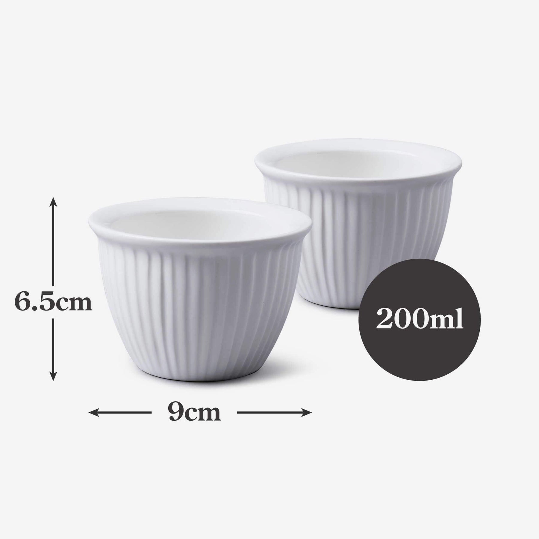 Porcelain Conical Ramekin (9cm), Set of 2