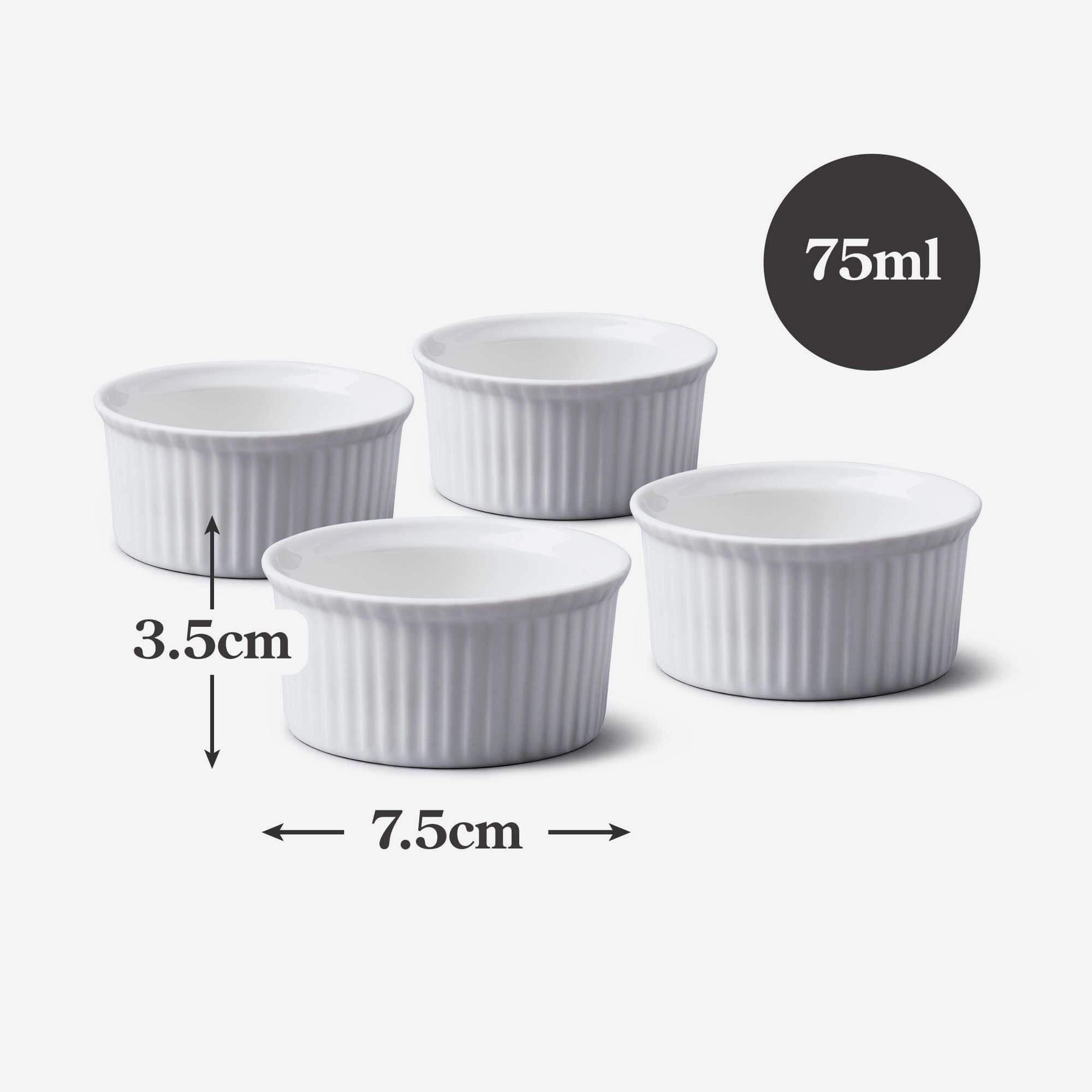 Porcelain Ramekin (7.5cm), Set of 4