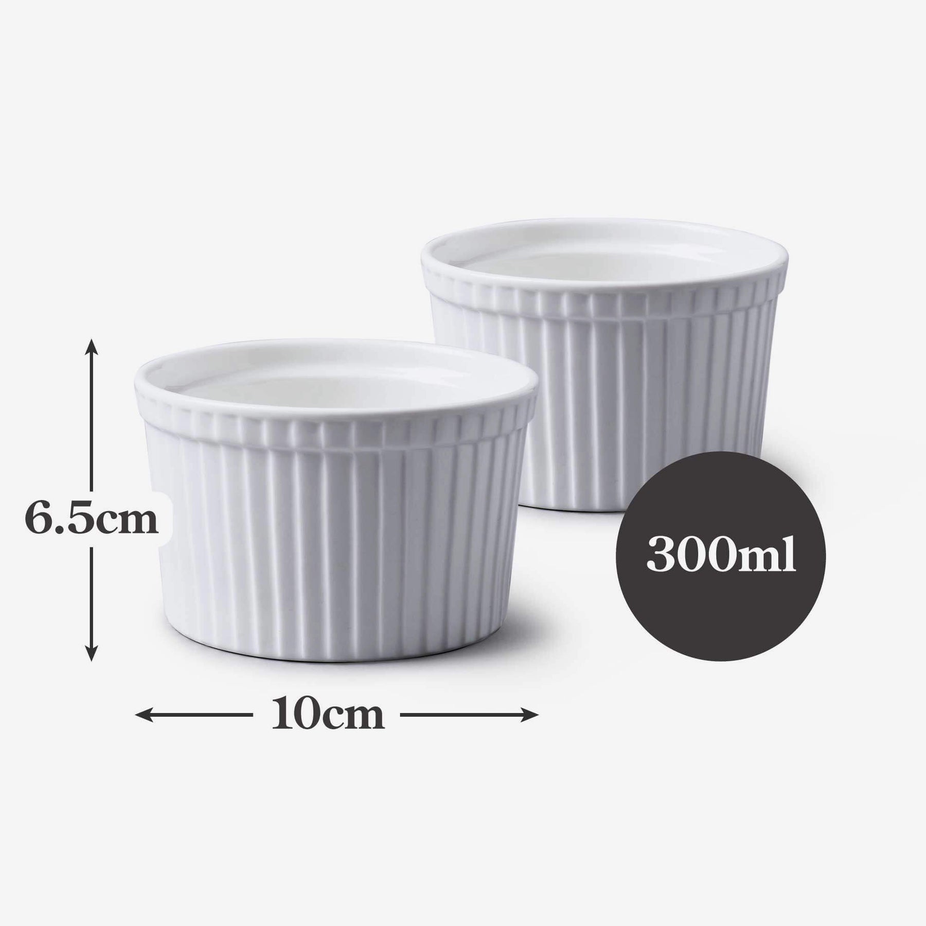 Porcelain Deep Ramekin (10cm), Set of 2