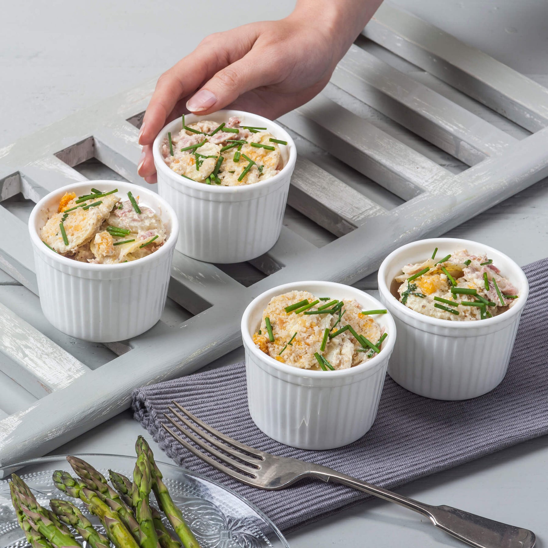 Porcelain Deep Ramekin (8cm), Set of 4