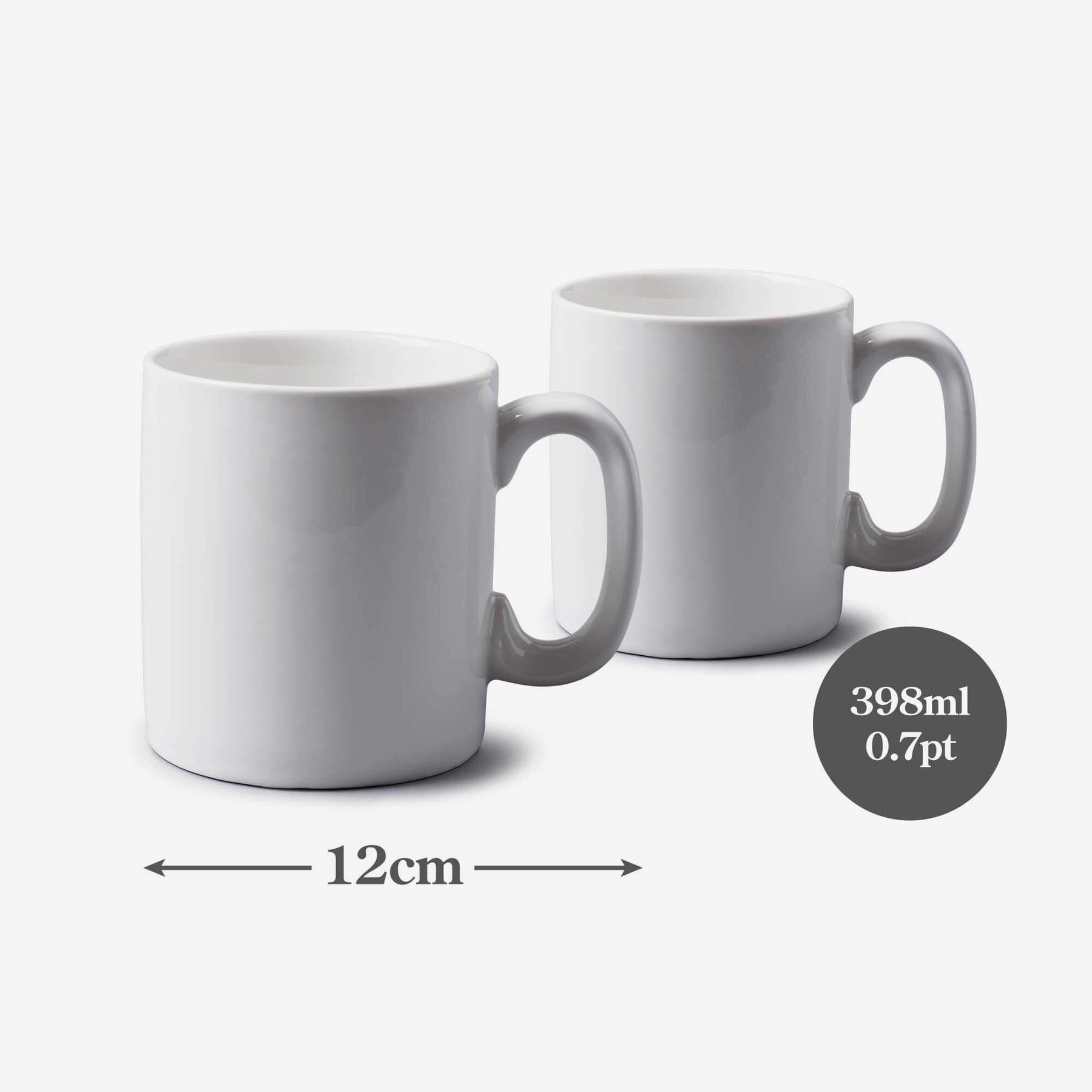 Porcelain Original Mug, 0.7 Pint, Set of 2