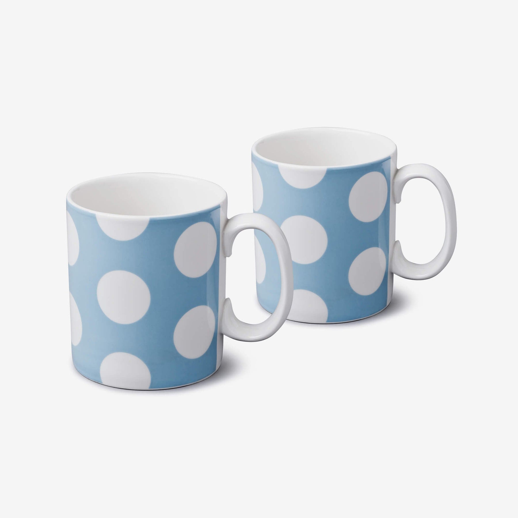 Porcelain Spotty Mug, 1 Pint, Set of 2