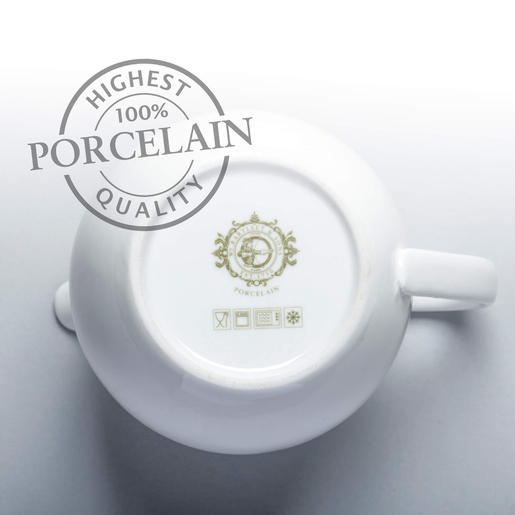 Porcelain Round Bellied Milk Jug, Set of 2