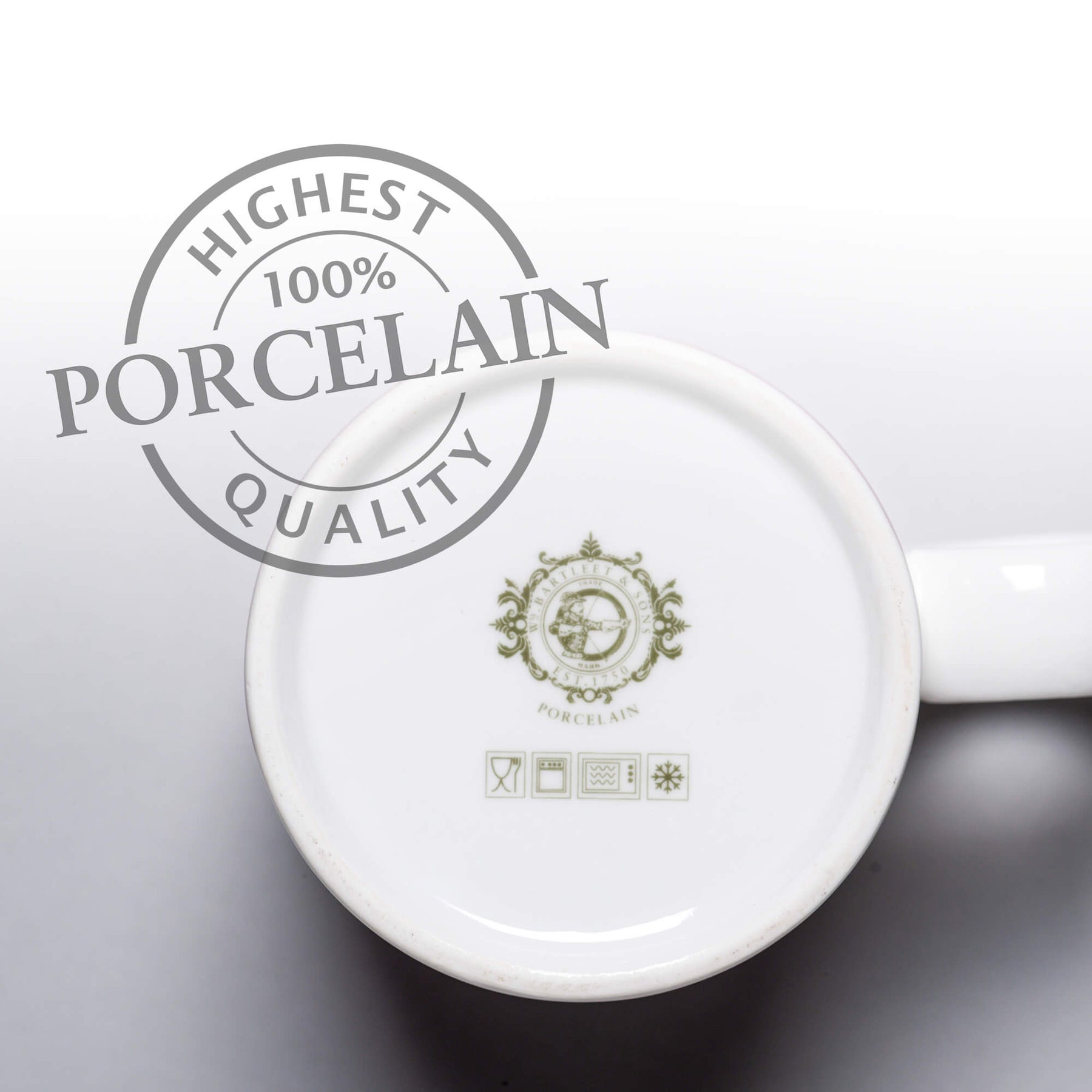 Porcelain Spotty Mug, 1 Pint, Set of 2