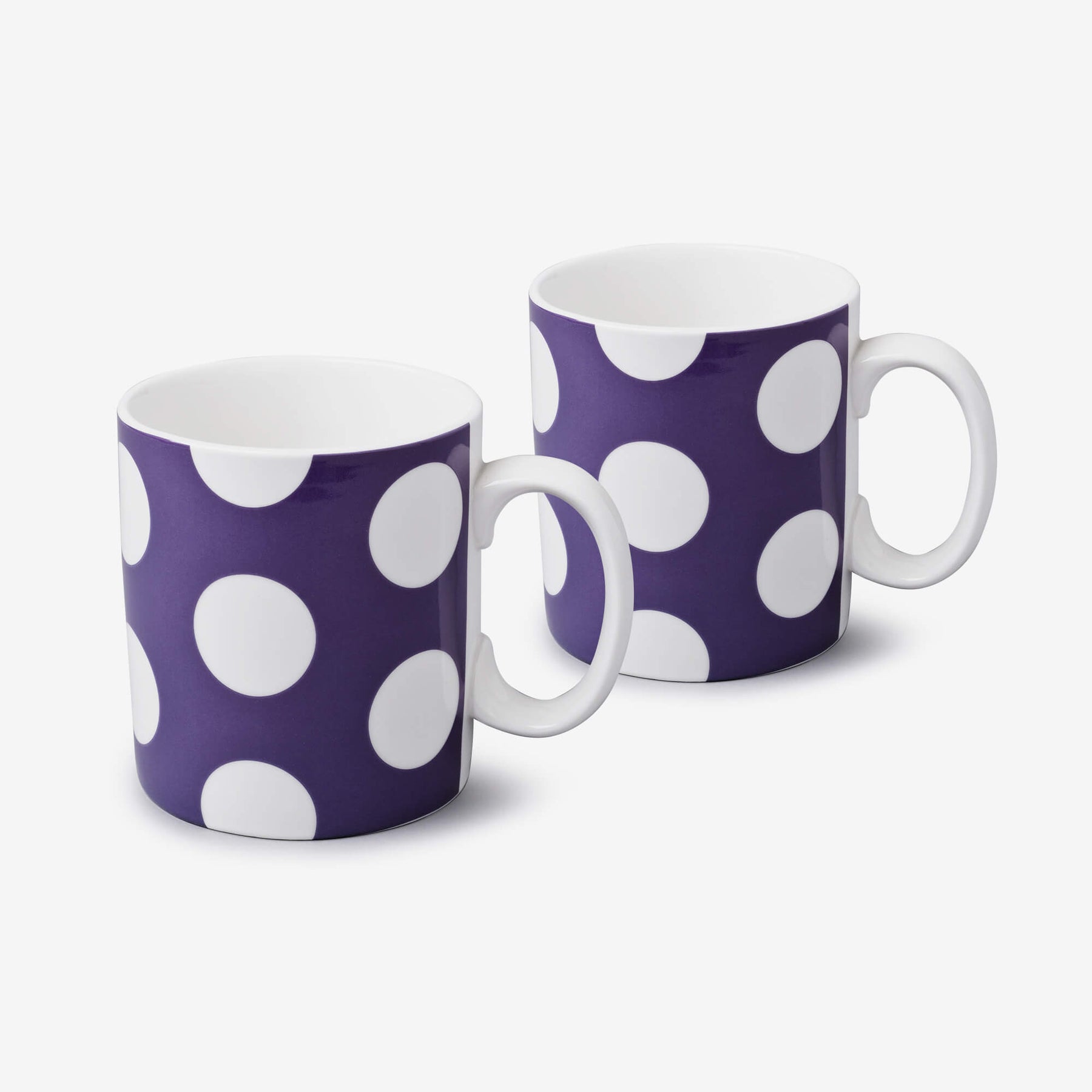 Porcelain Spotty Mug, 1 Pint, Set of 2
