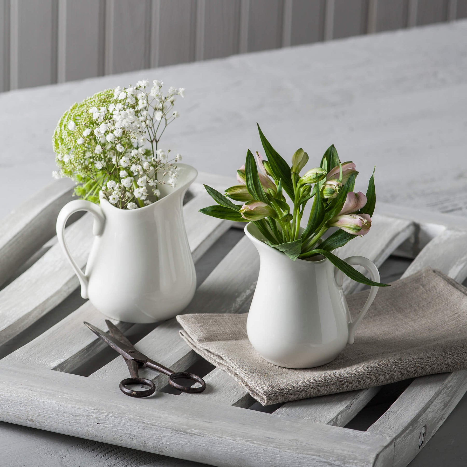 Porcelain Traditional Milk Jug, Set of 2