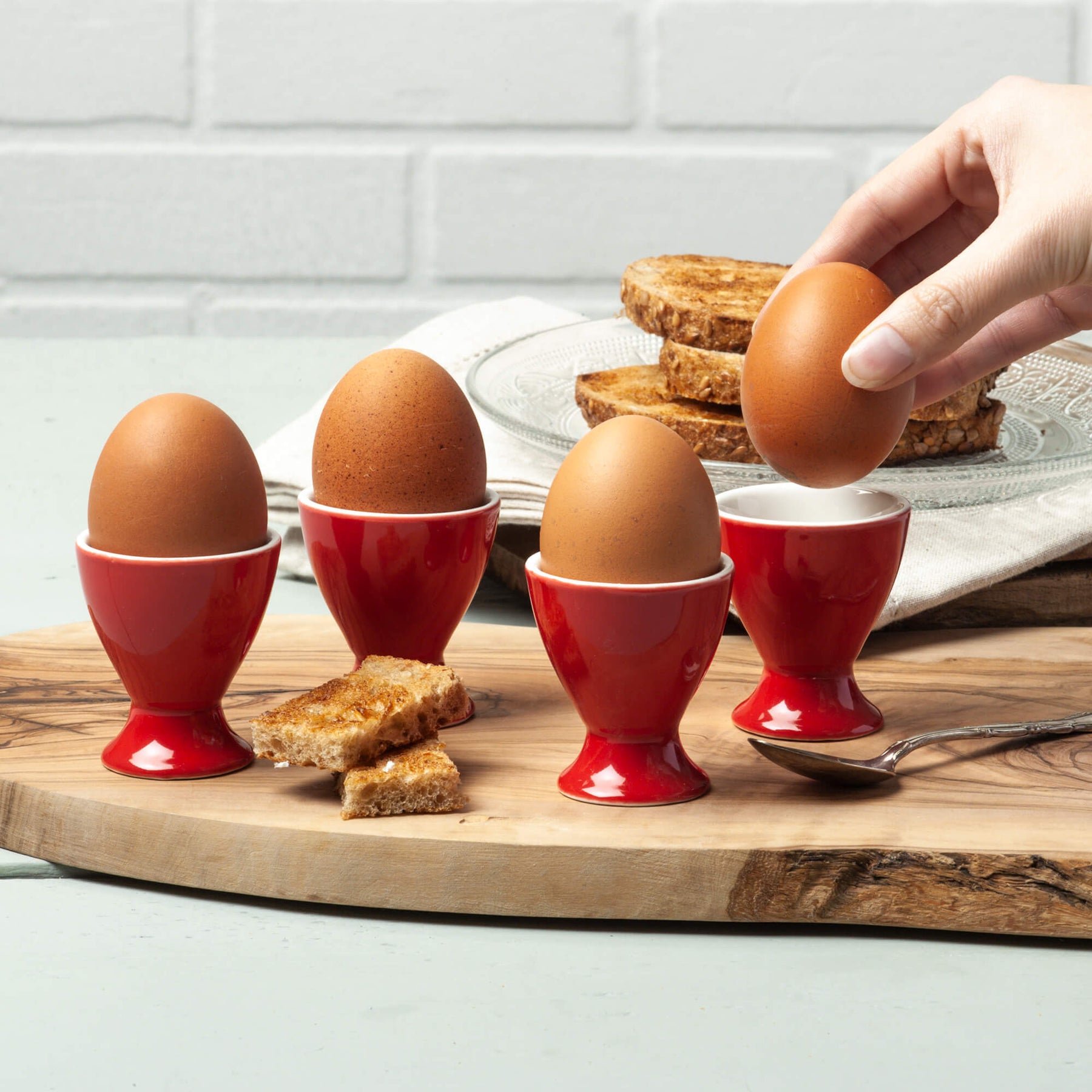 Porcelain Single Egg Cup, Set of 4