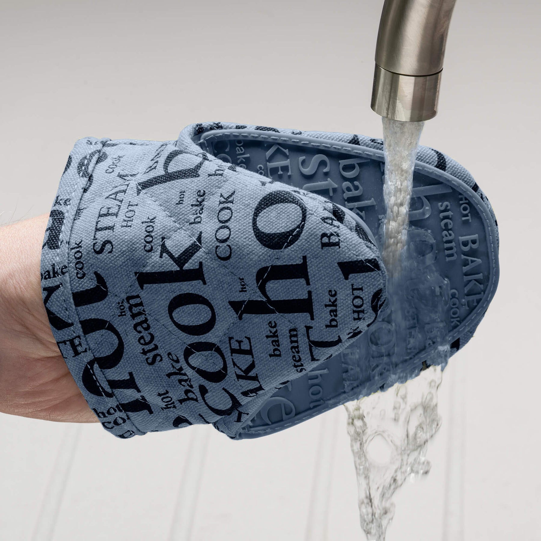 Silicone Hot Grab Mini Oven Mitt, Hot Print