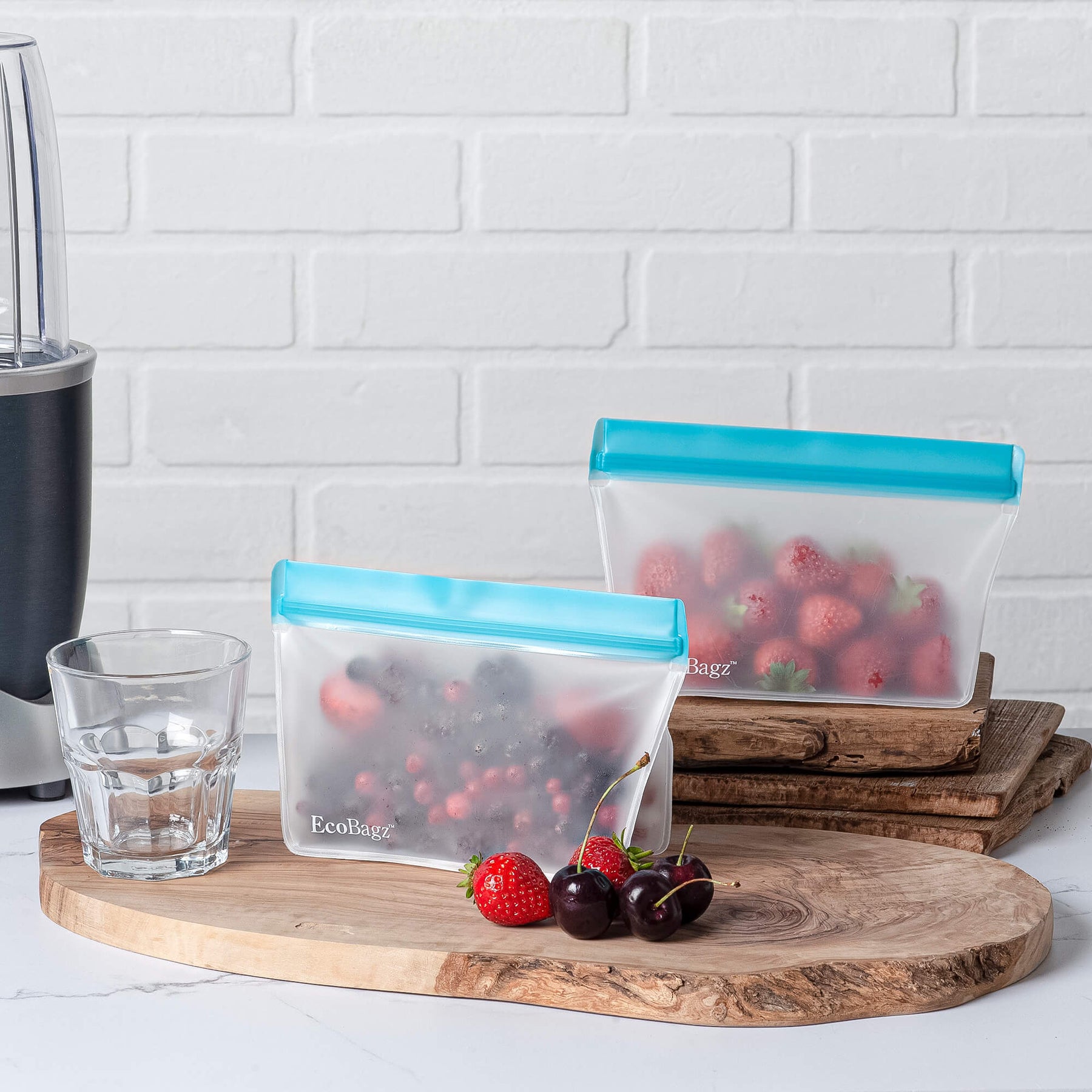 EcoBagz™ Reusable Food Storage Bags 500ml, Set of 2