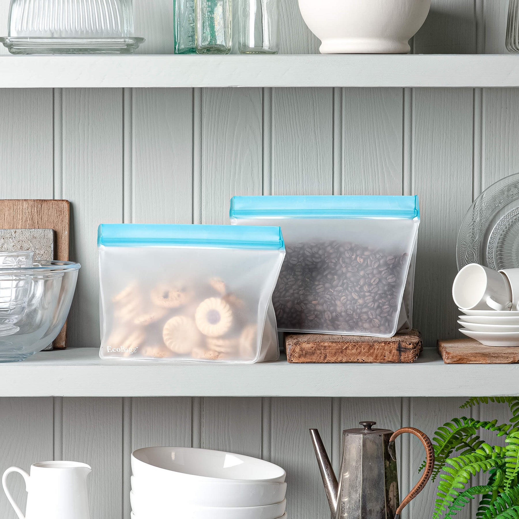 EcoBagz™ Reusable Food Storage Bags, 1.5L, Set of 2