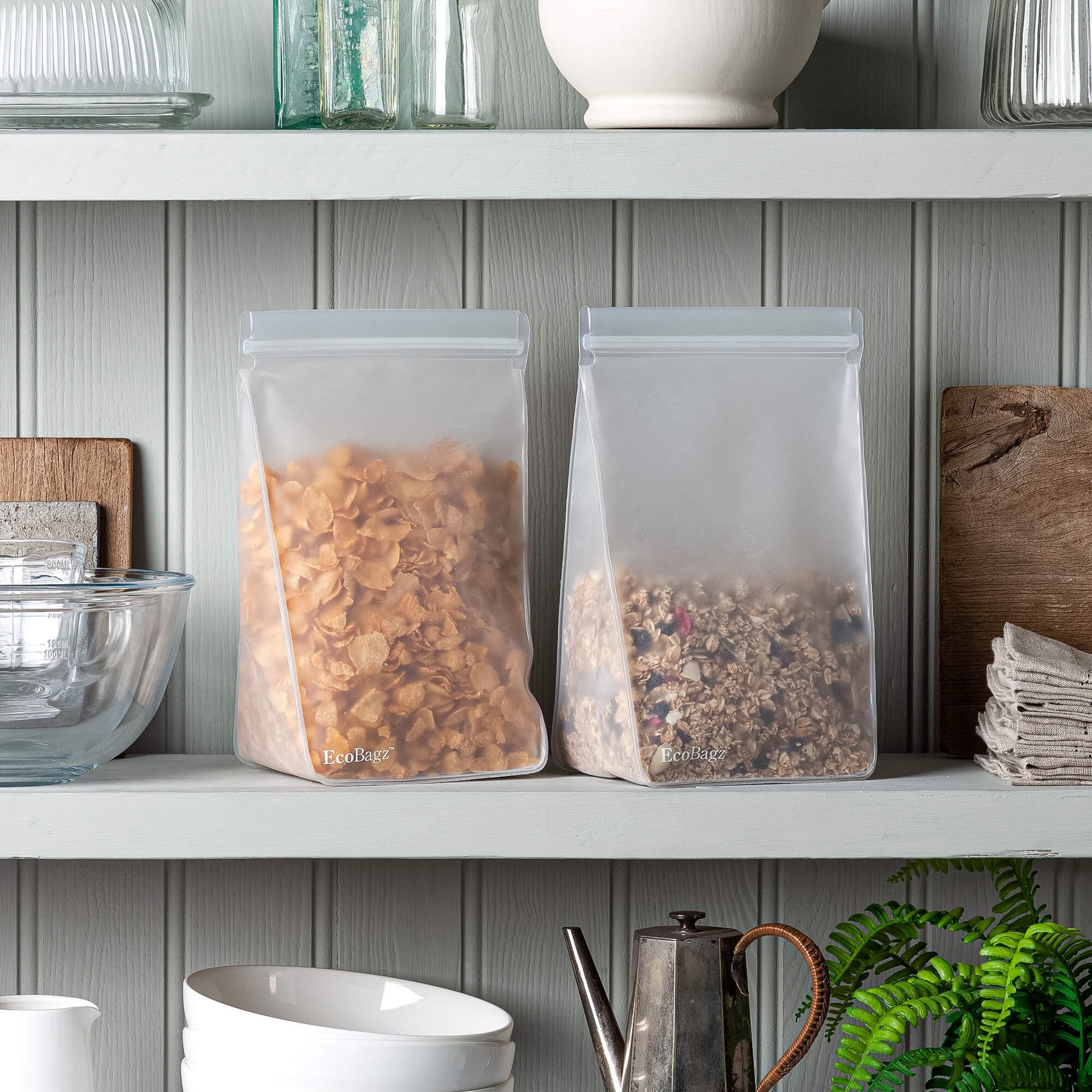 EcoBagz™ Reusable Food Storage Bags, Tall, 2L, Set of 2