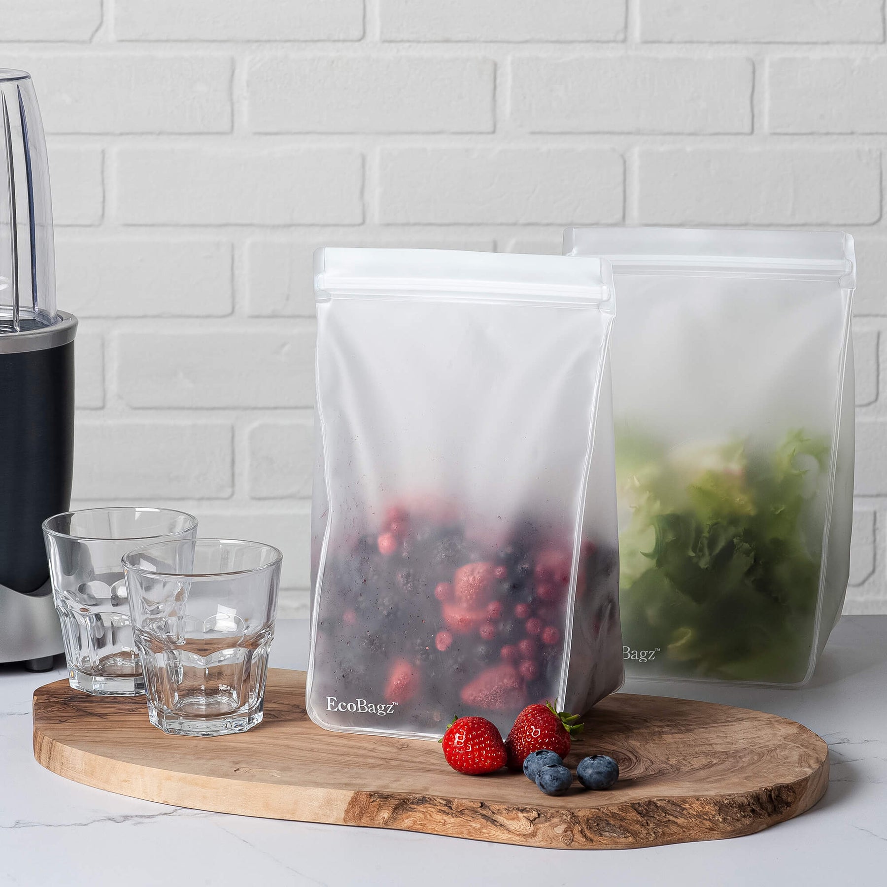 EcoBagz™ Reusable Food Storage Bags, Tall, 2L, Set of 2