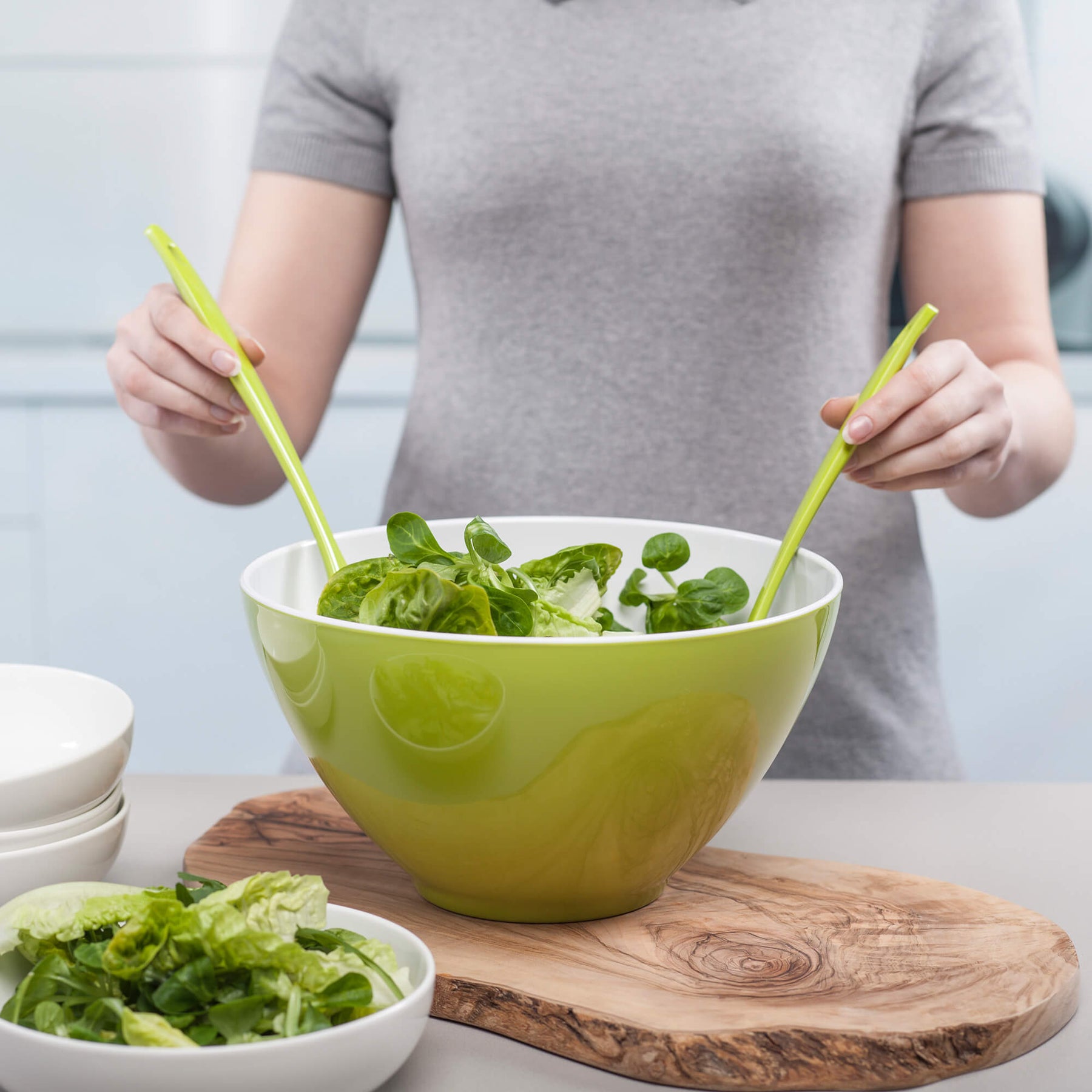 Melamine Salad Bowl & Servers Set