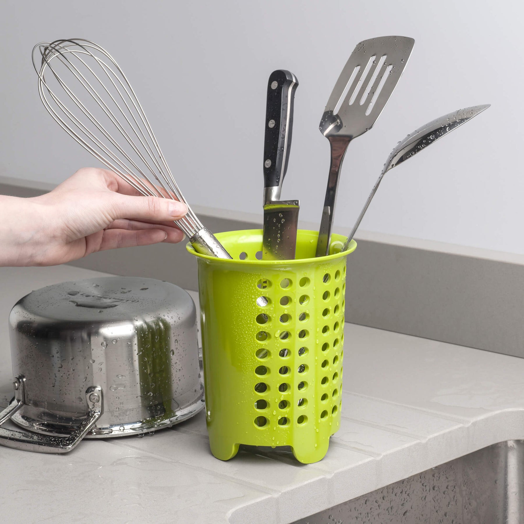 Melamine Cutlery Drainer/Utensil Pot