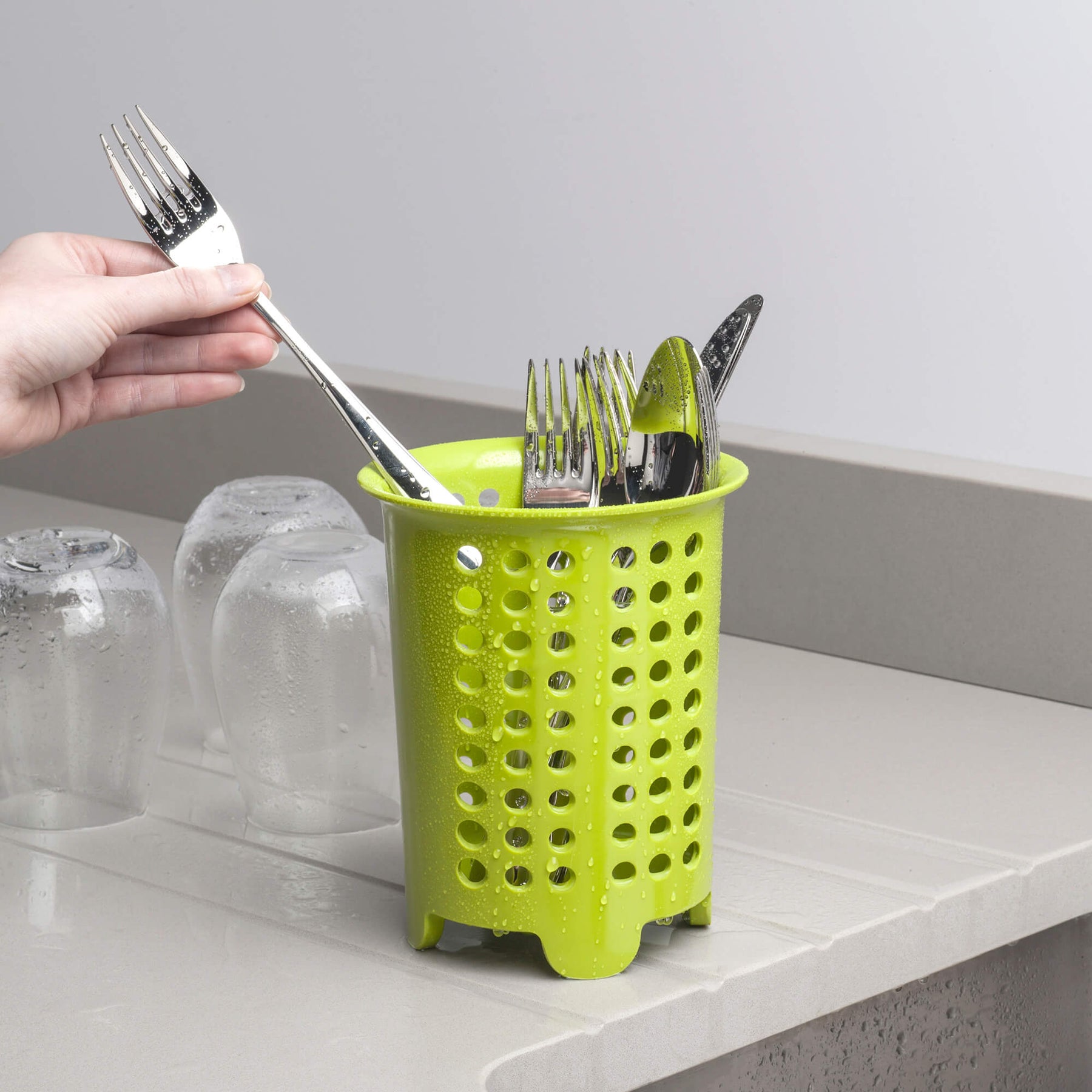Melamine Cutlery Drainer/Utensil Pot