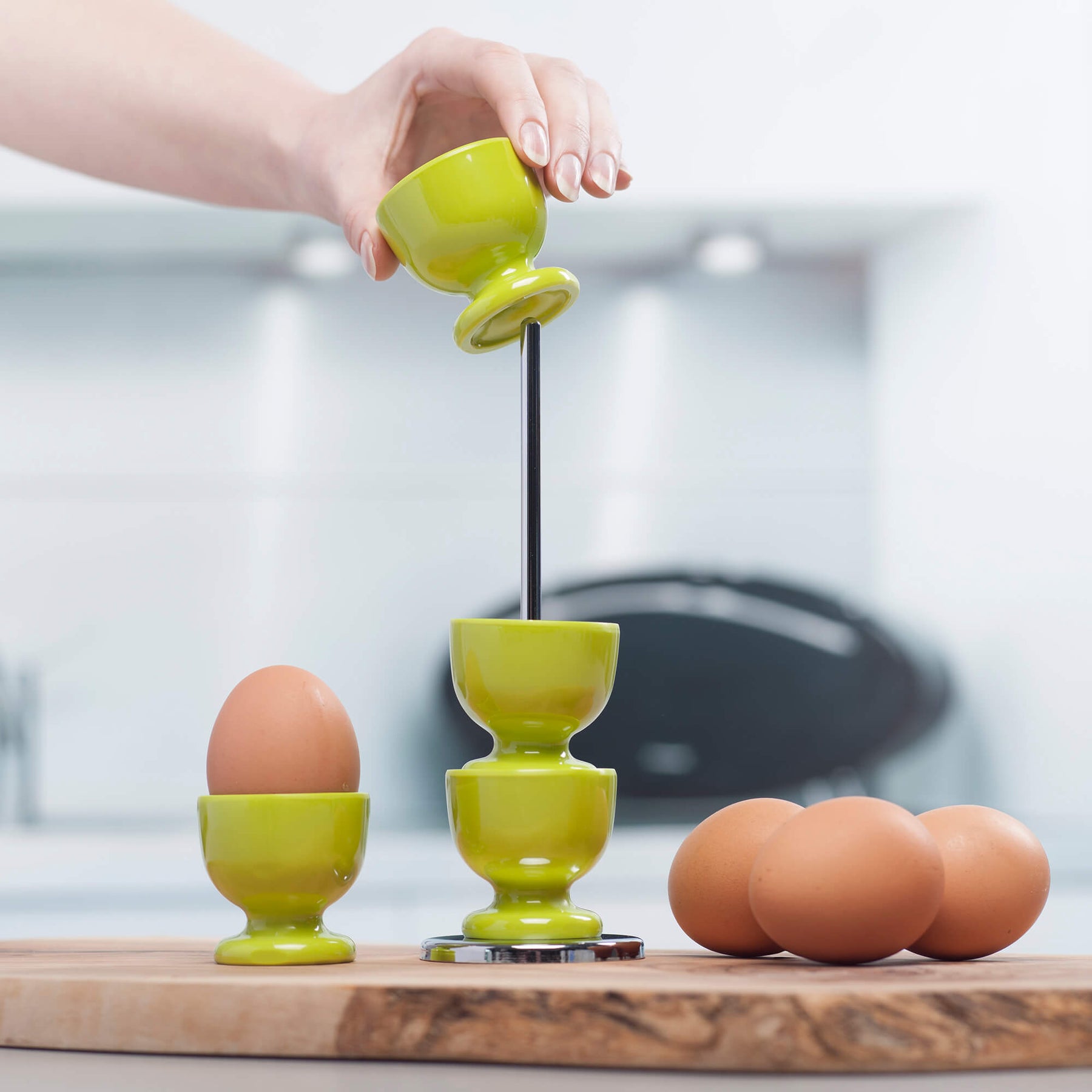 Stack and Store™ Egg Cup Set with Stand, Gift Boxed