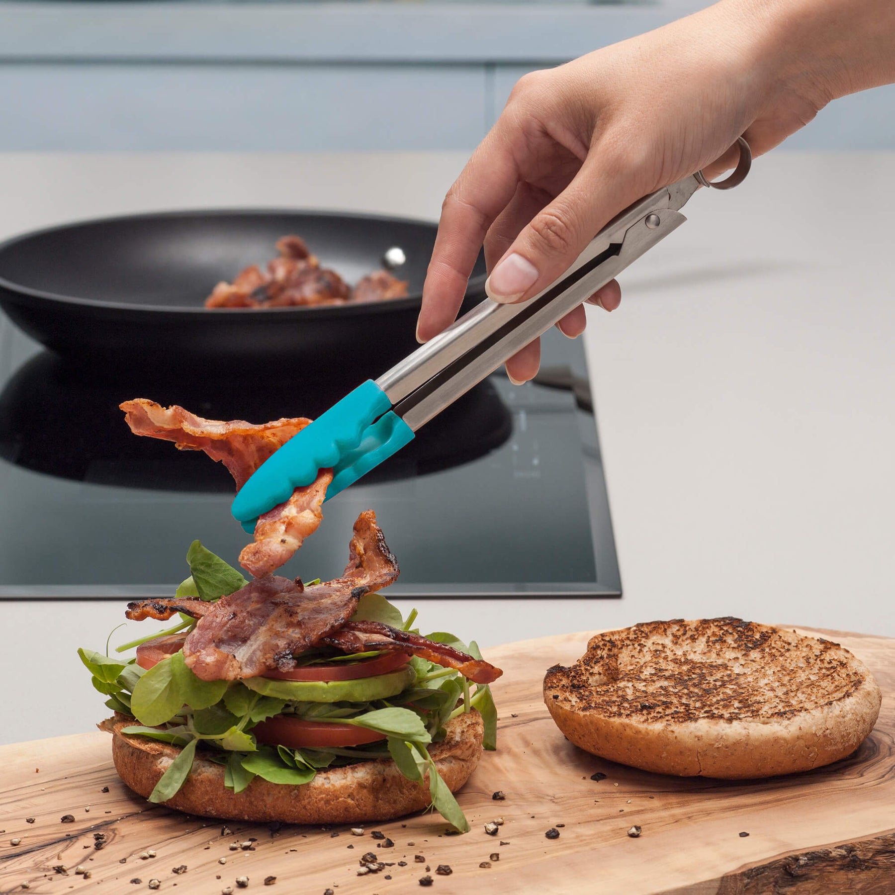 Silicone Small Cooking Tongs, 20cm