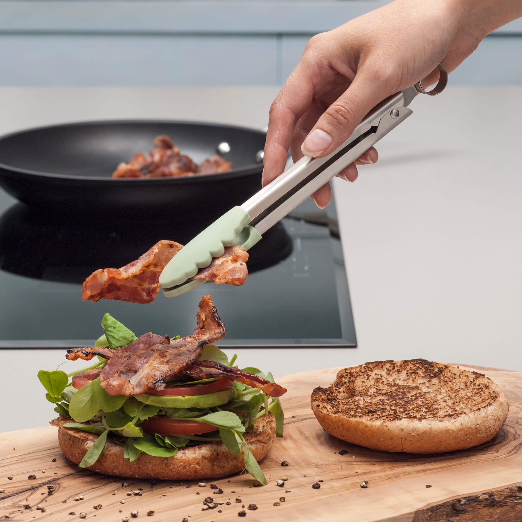 Silicone Small Cooking Tongs, 20cm