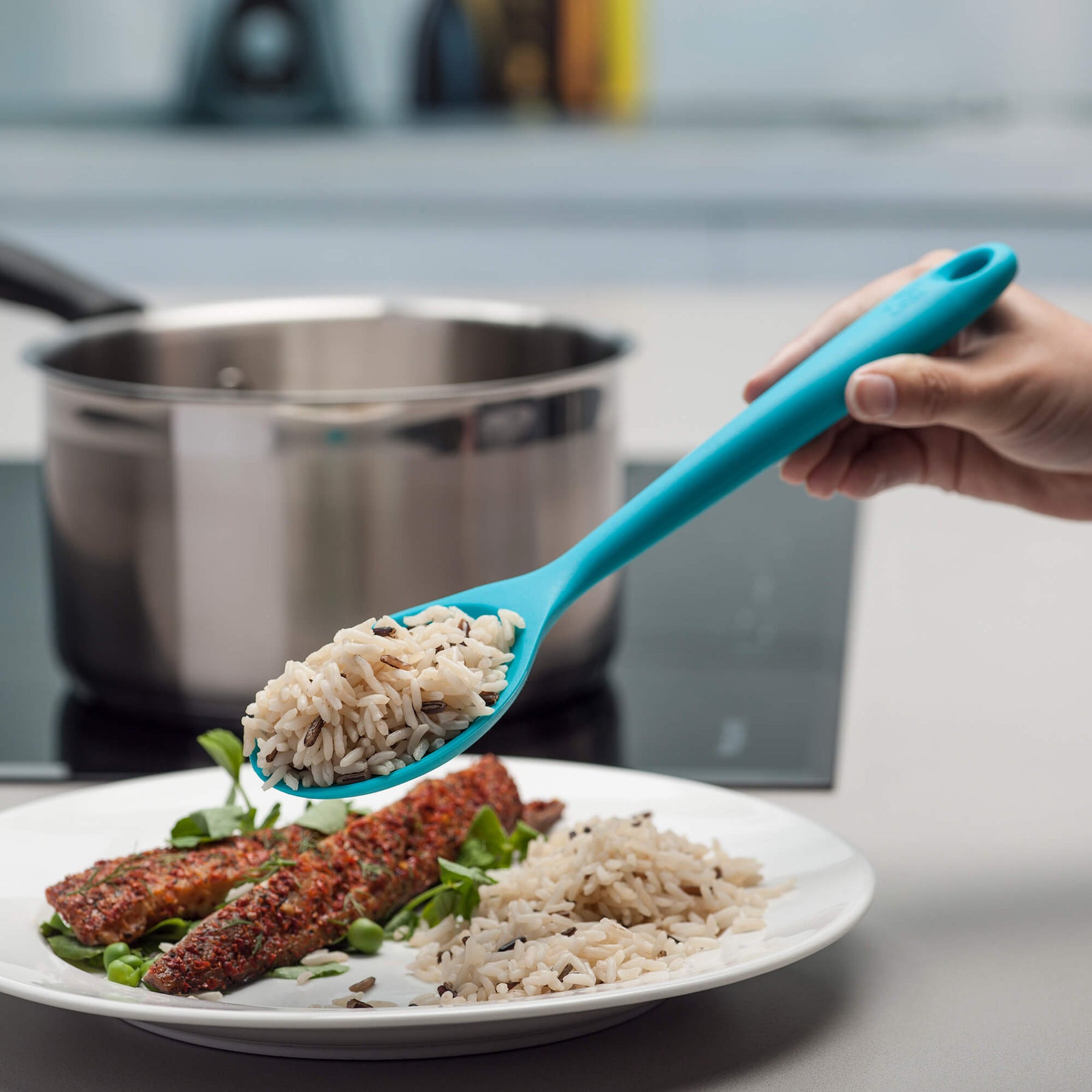 Silicone Cooking Spoon, 28cm