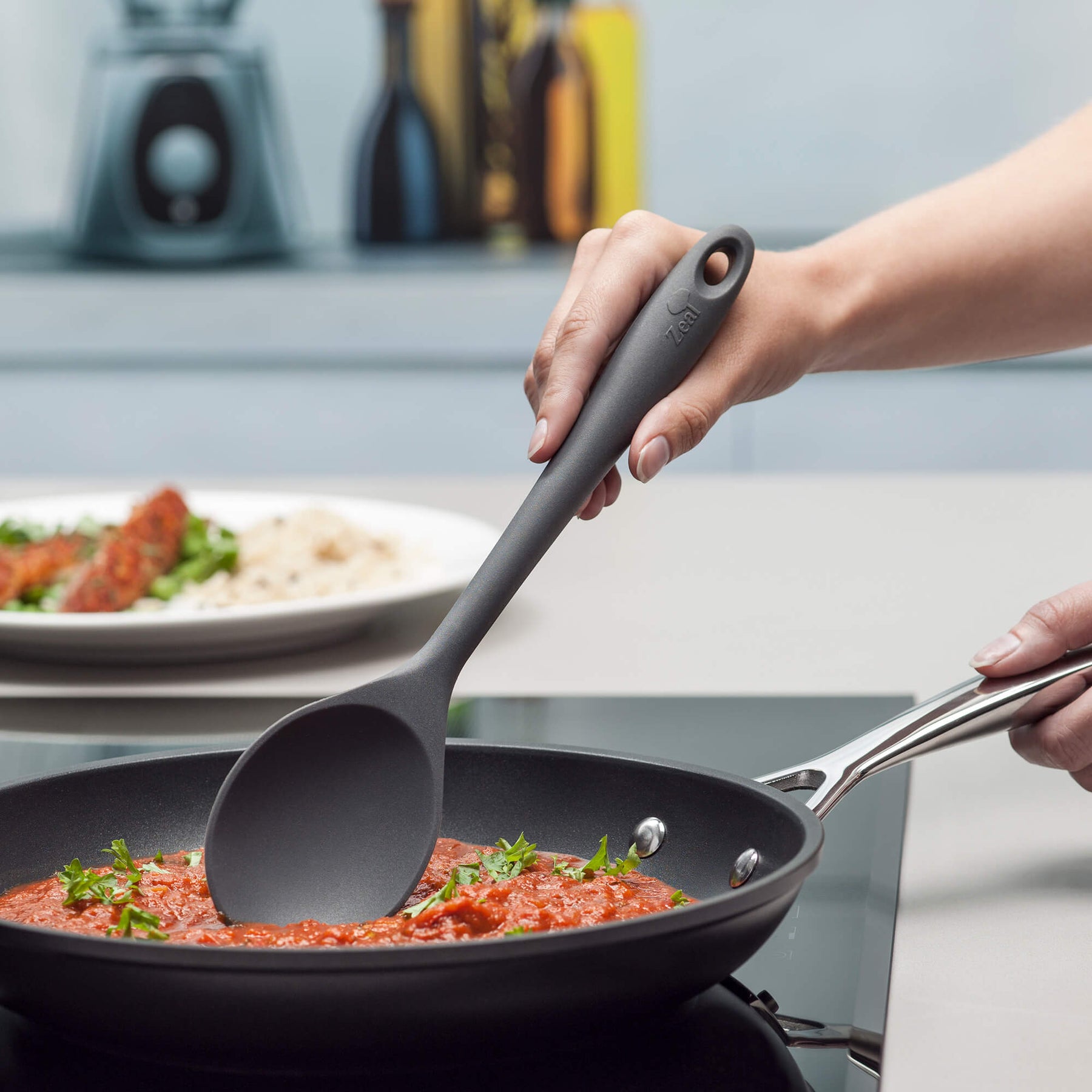 Silicone Cooking Spoon, 28cm