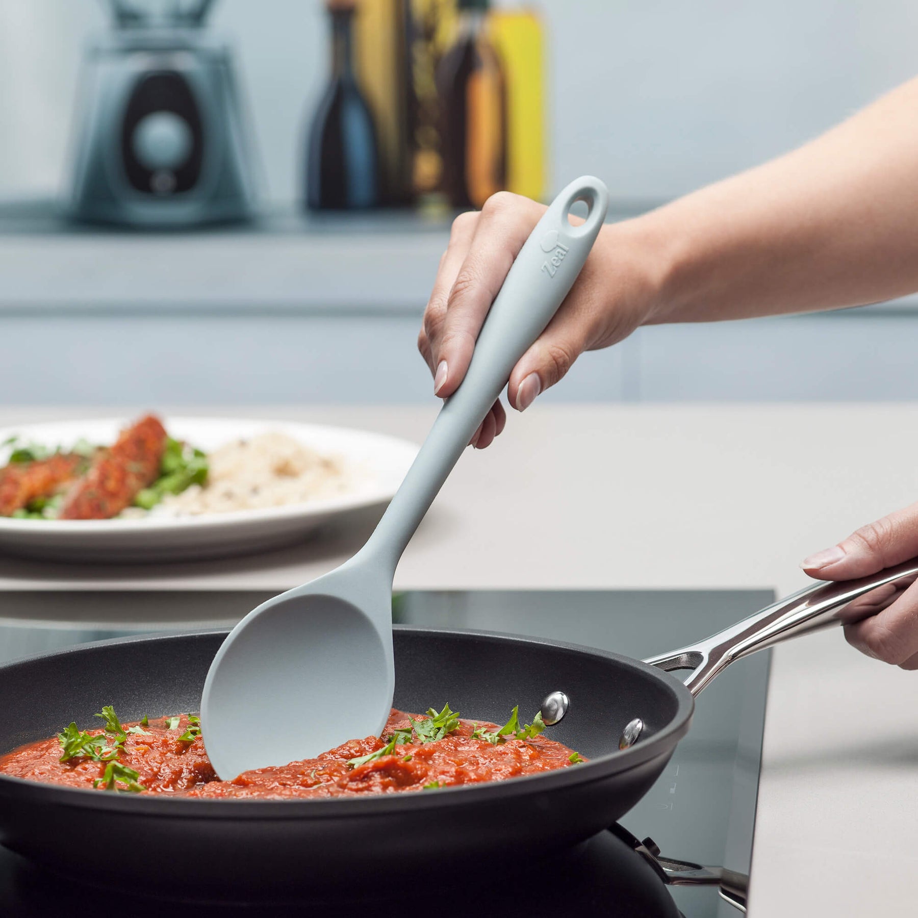 Silicone Cooking Spoon, 28cm