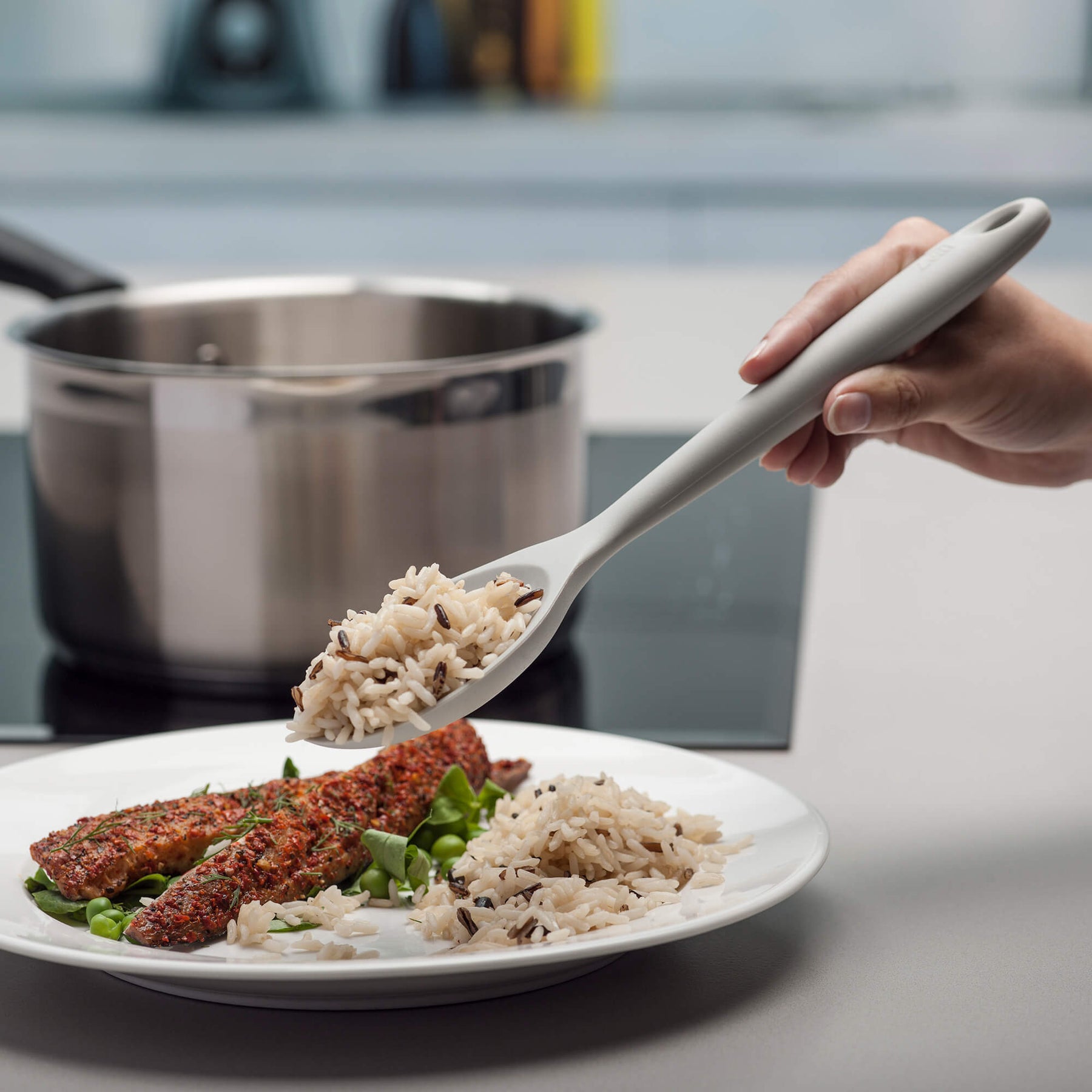 Silicone Cooking Spoon, 28cm