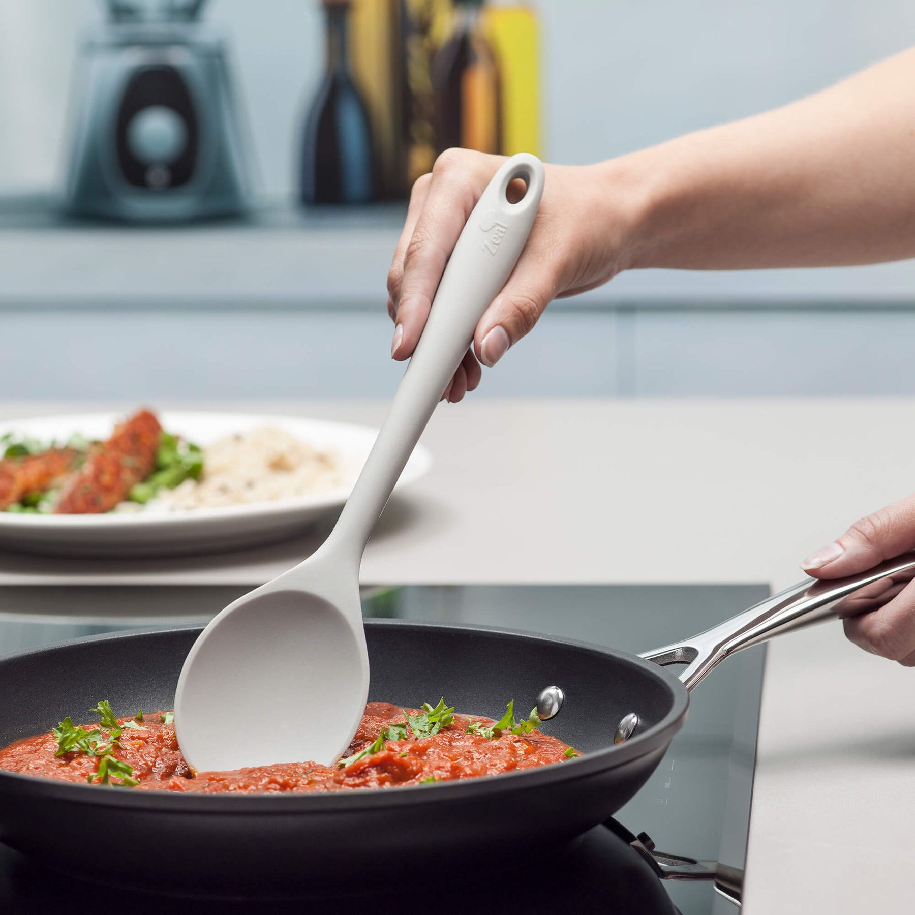 Silicone Cooking Spoon, 28cm