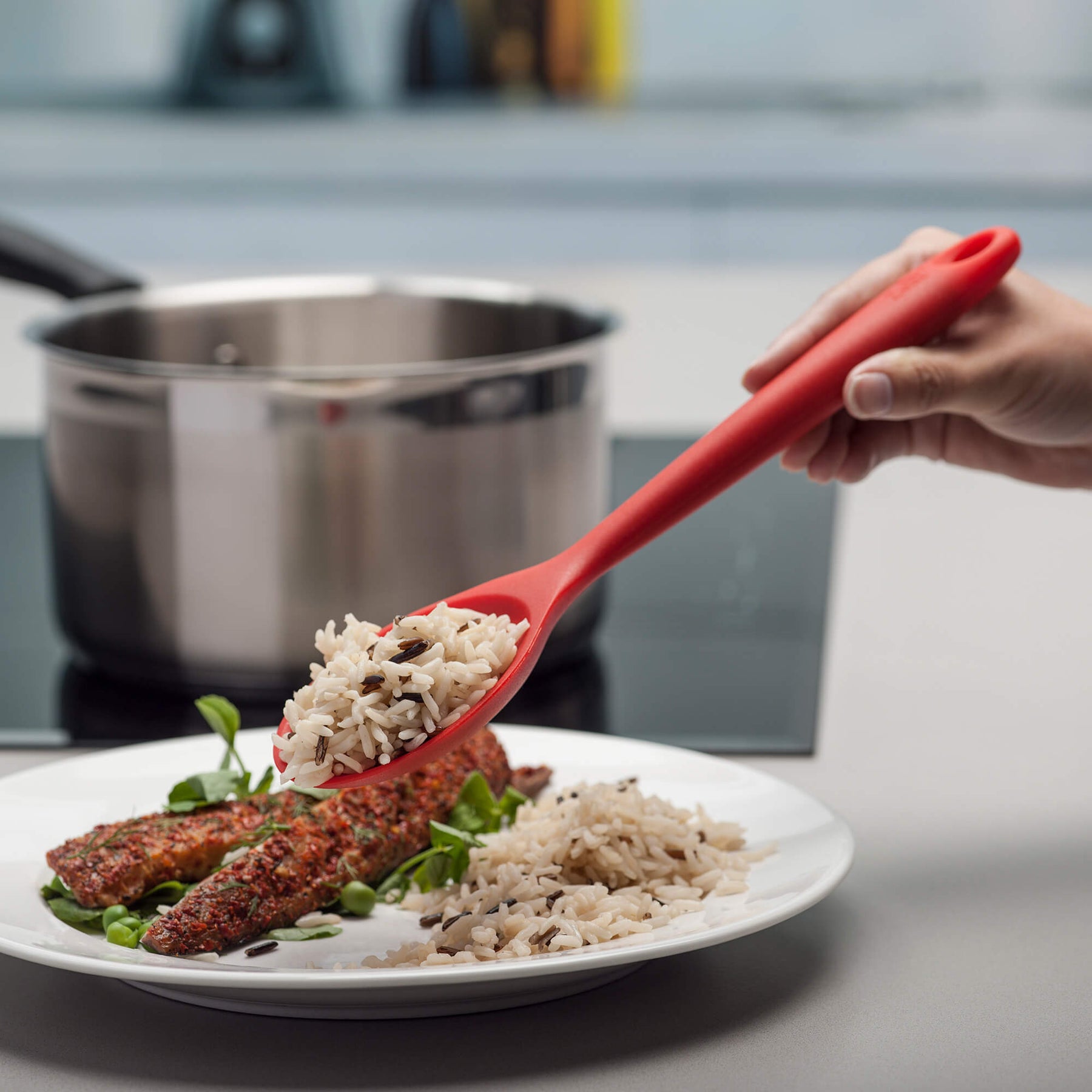 Silicone Cooking Spoon, 28cm