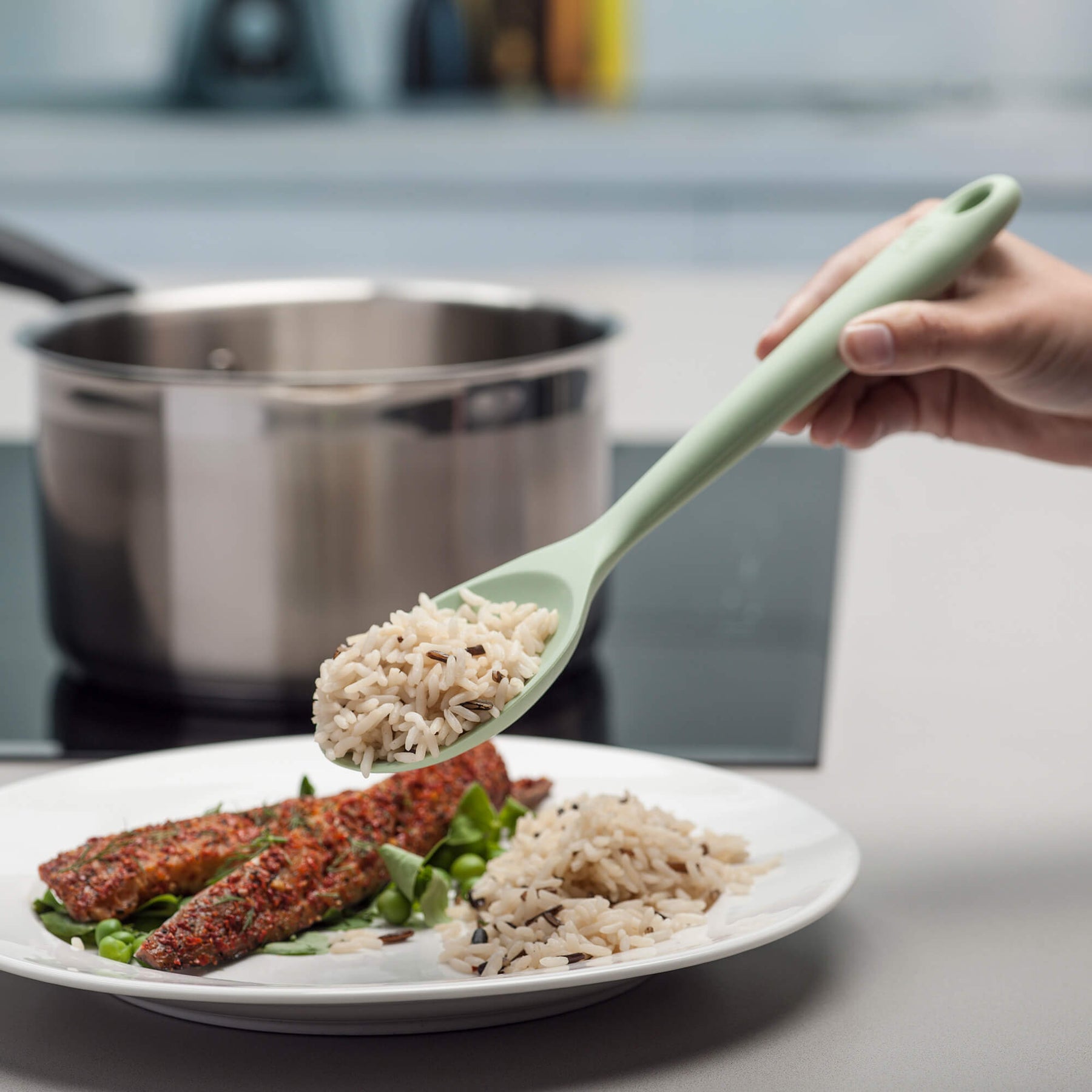 Silicone Cooking Spoon, 28cm