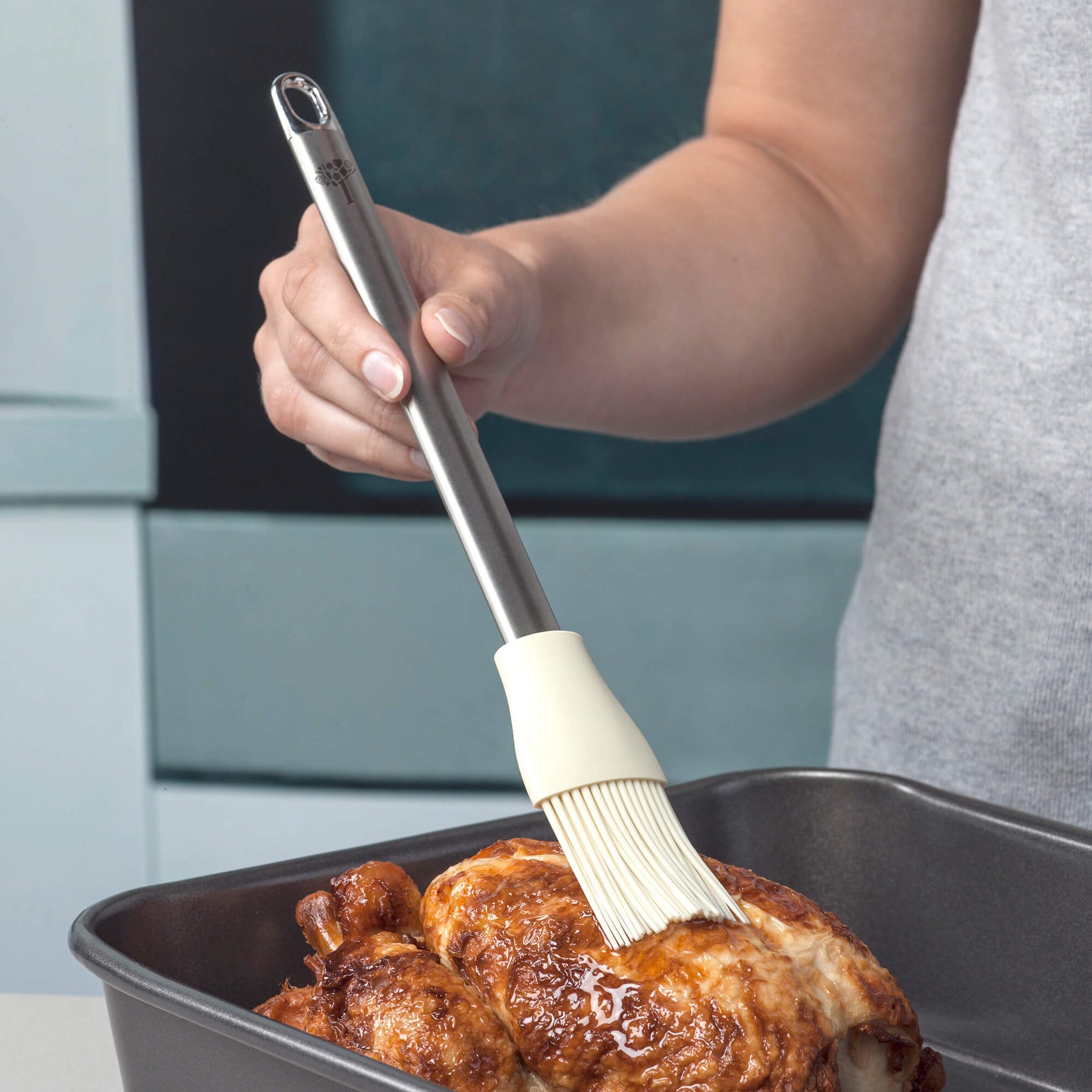 Silicone Basting Brush with Stainless Steel Handle
