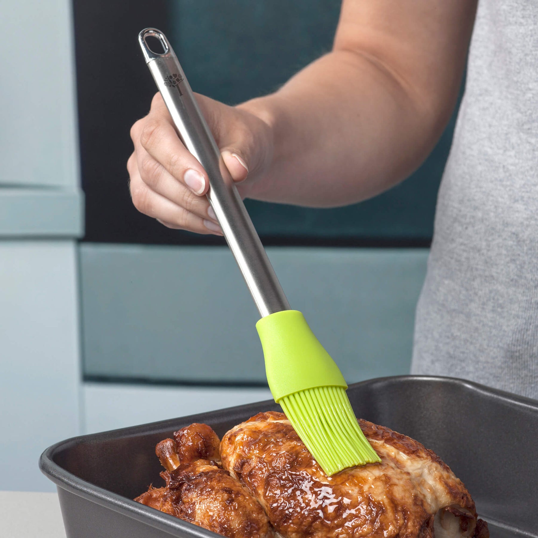 Silicone Basting Brush with Stainless Steel Handle