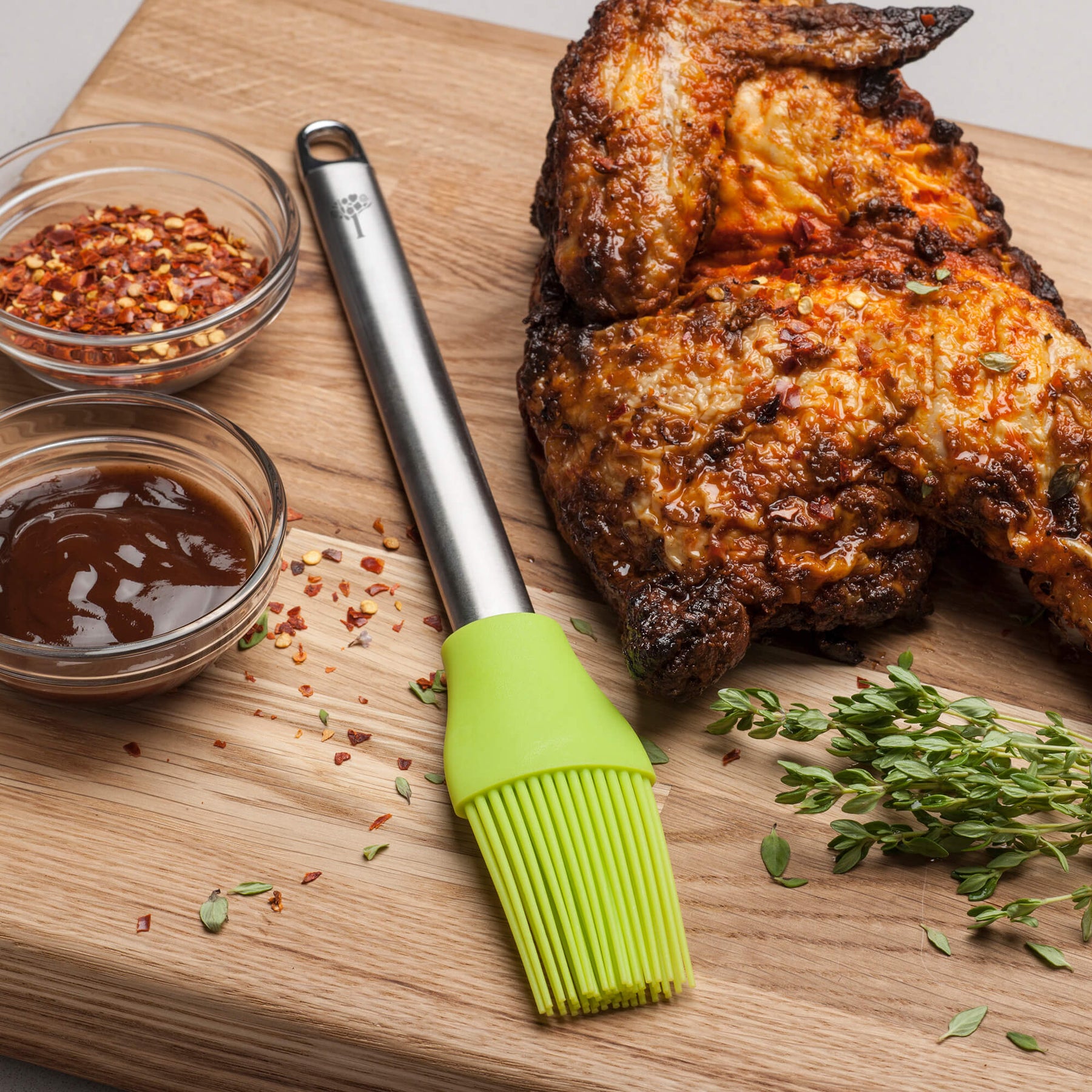 Silicone Basting Brush with Stainless Steel Handle