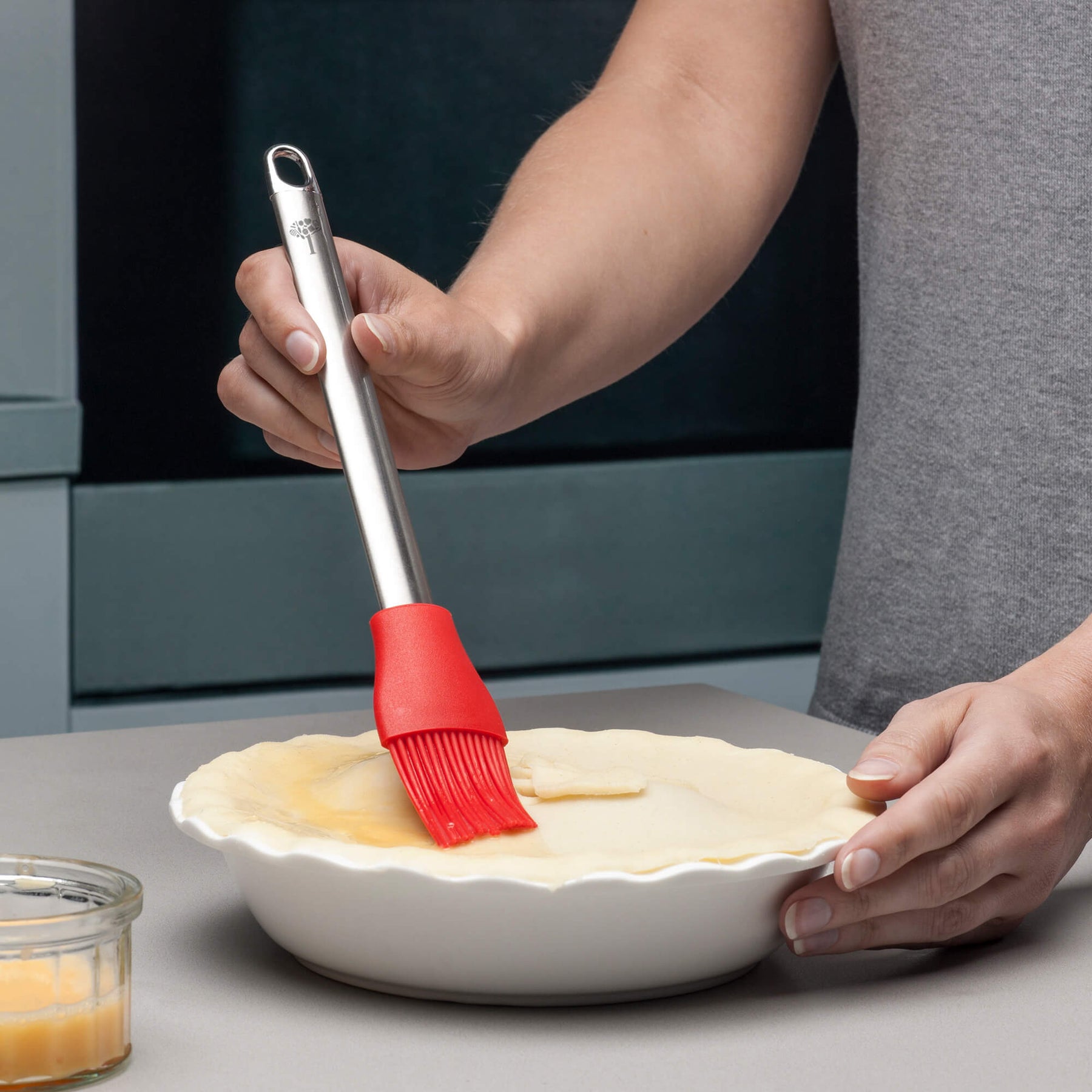 Silicone Basting Brush with Stainless Steel Handle
